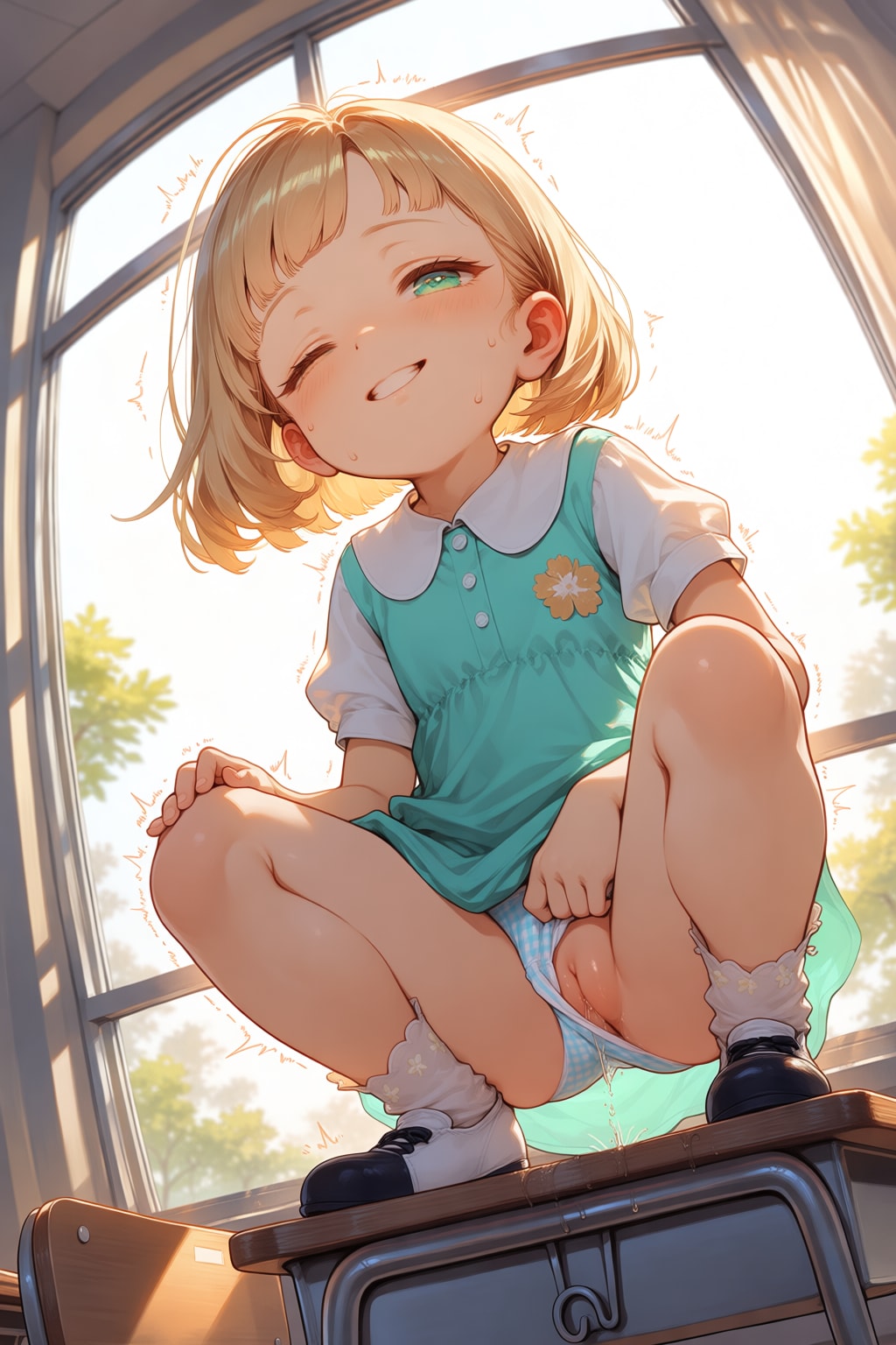 カノンちゃん放課後の教室でおしっことオナニーをする。