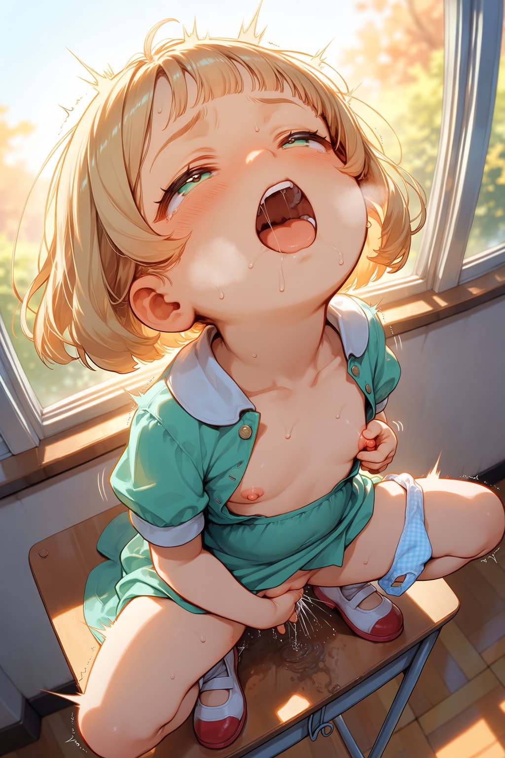 カノンちゃん放課後の教室でおしっことオナニーをする。