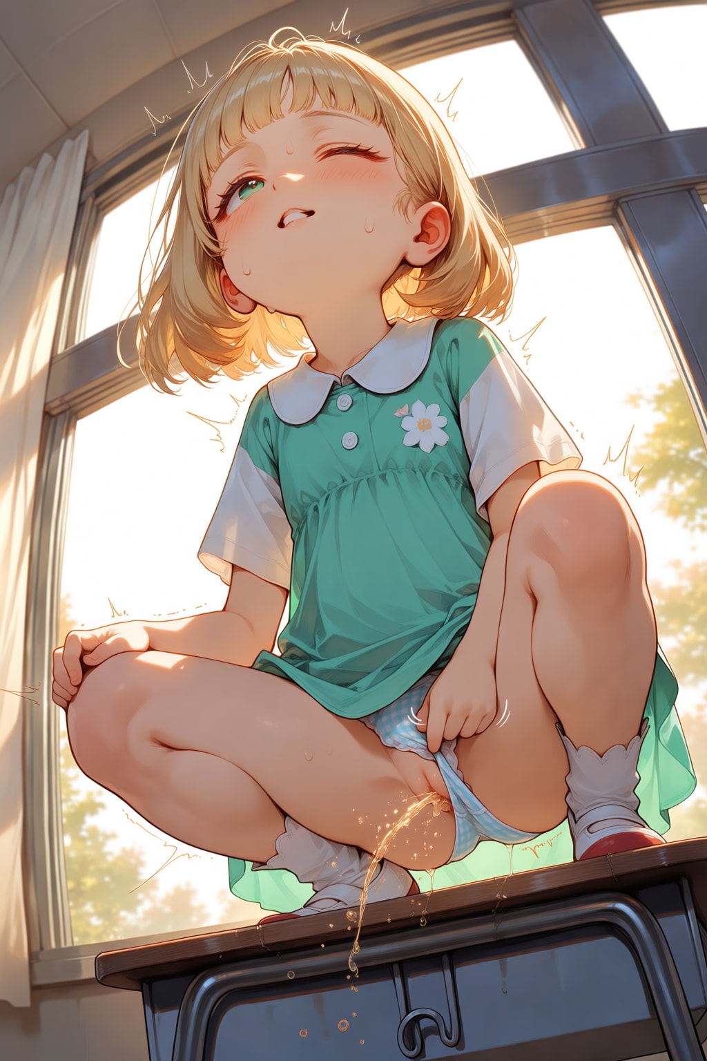 カノンちゃん放課後の教室でおしっことオナニーをする。