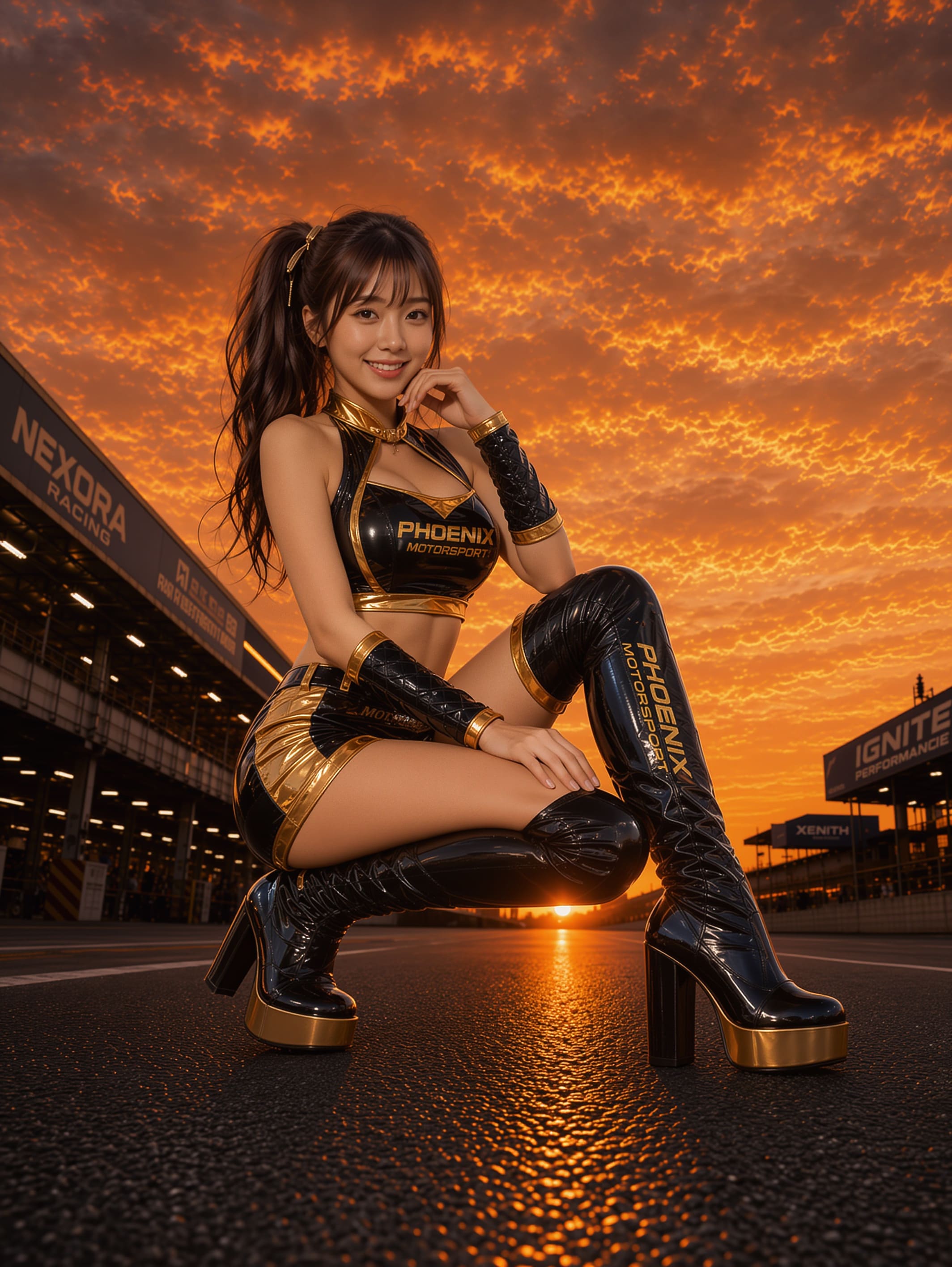 夕暮れのレースクイーン2