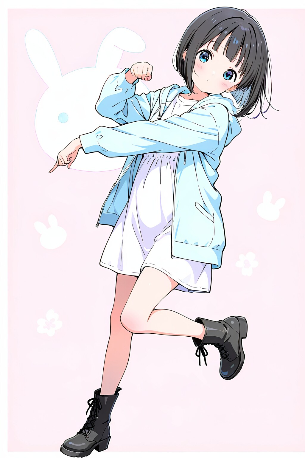 萌えポーズ(HARPY)(水彩タッチ)(2)