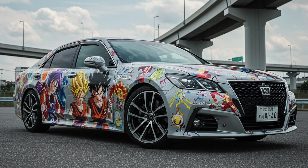 ドラゴンボール痛車クラウンアスリート