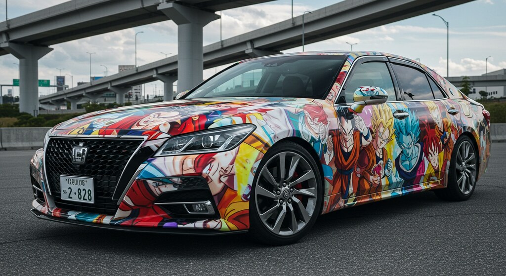 ドラゴンボール痛車クラウンアスリート