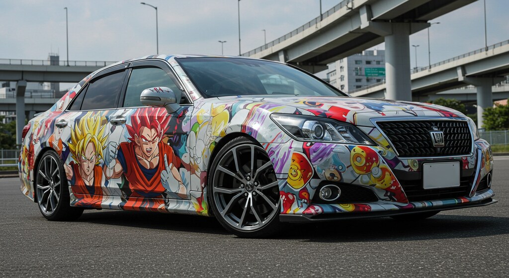 ドラゴンボール痛車クラウンアスリート