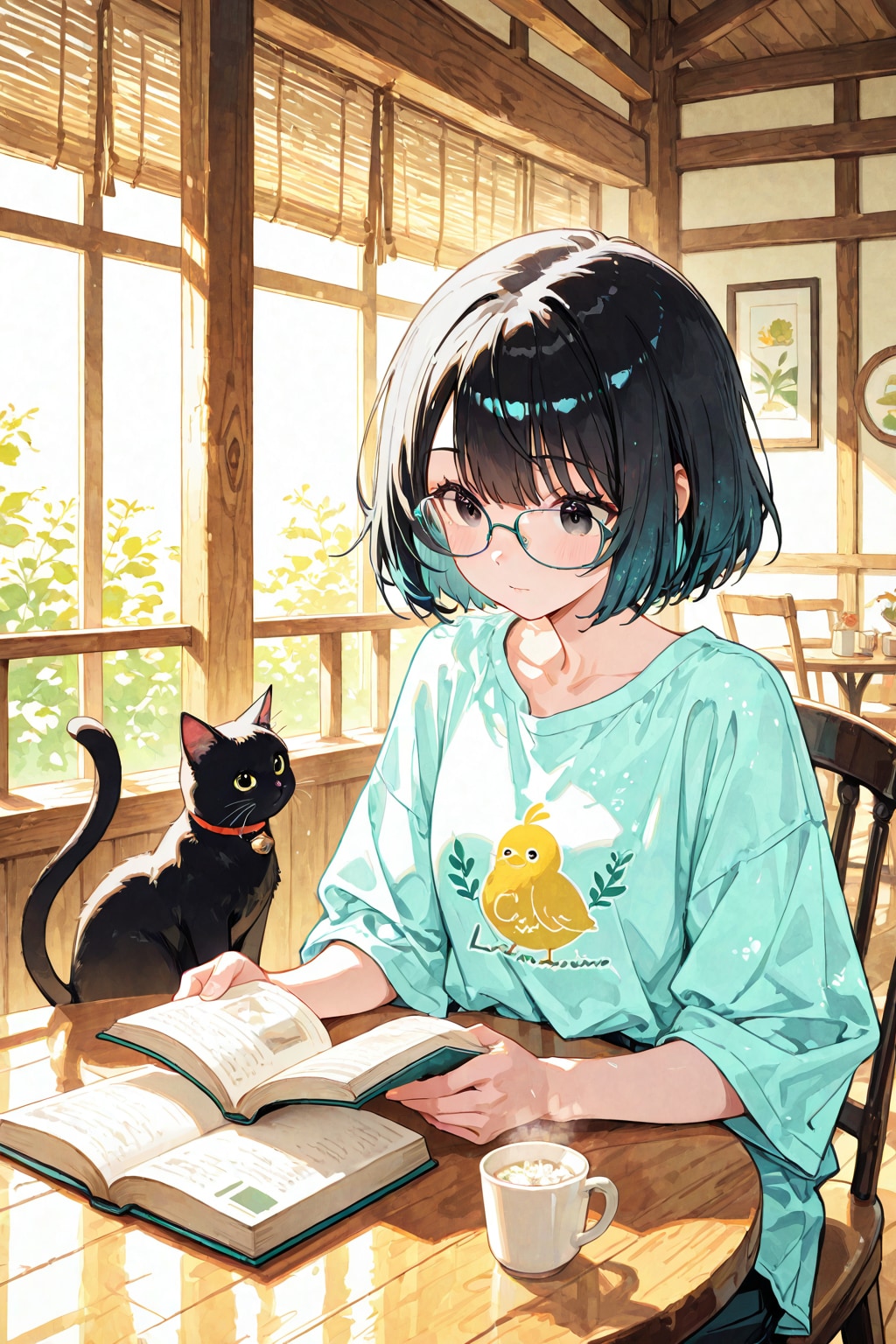 カフェのひと時6 | の人気AIイラスト・グラビア