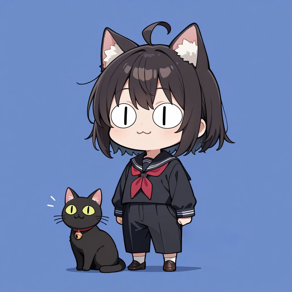 猫目嬢と黒猫