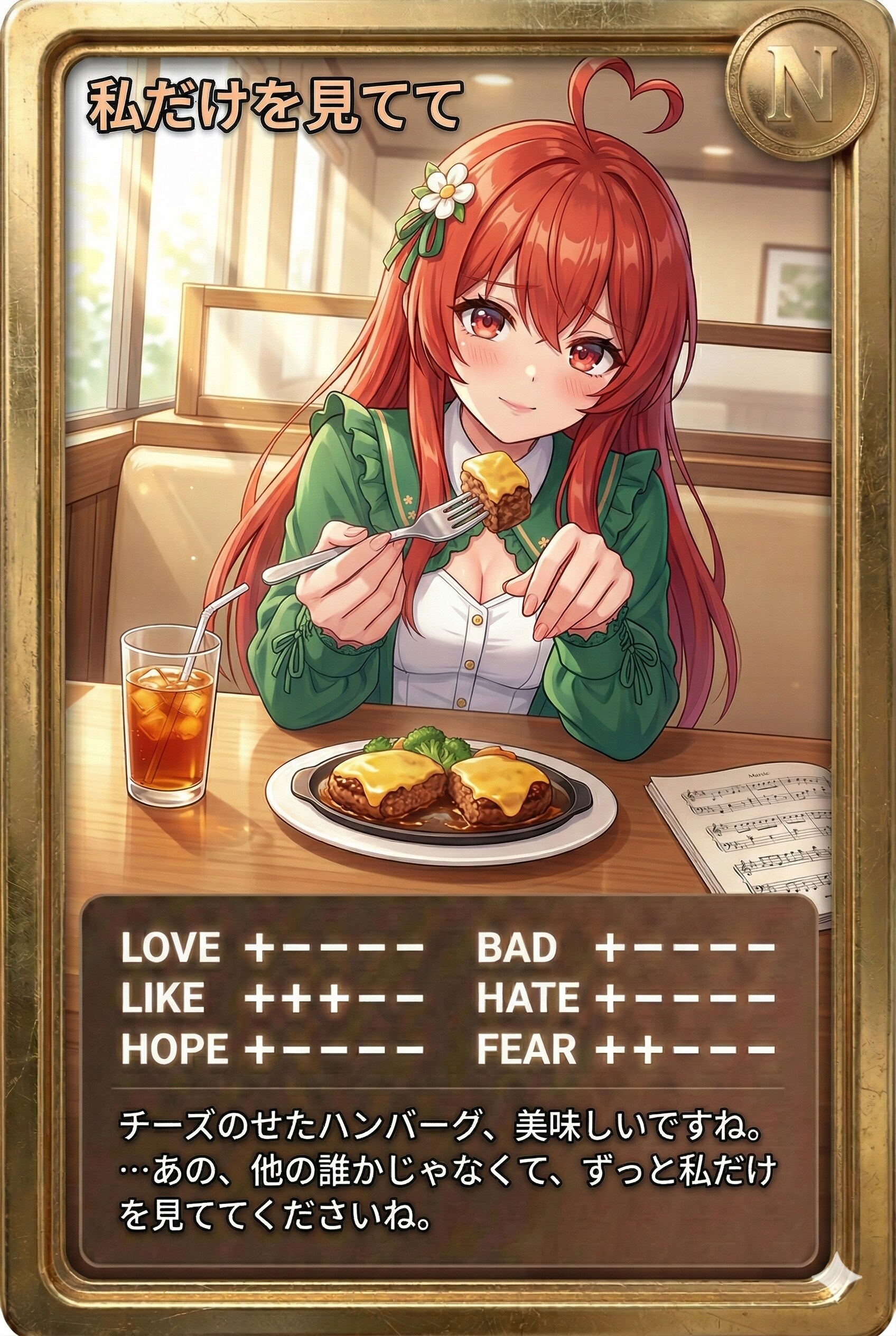 昼カード「私だけを見てて」 | の人気AIイラスト・グラビア