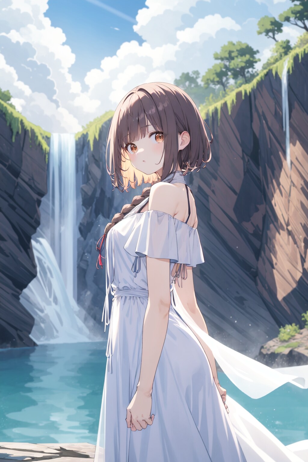 滝の見える風景　４