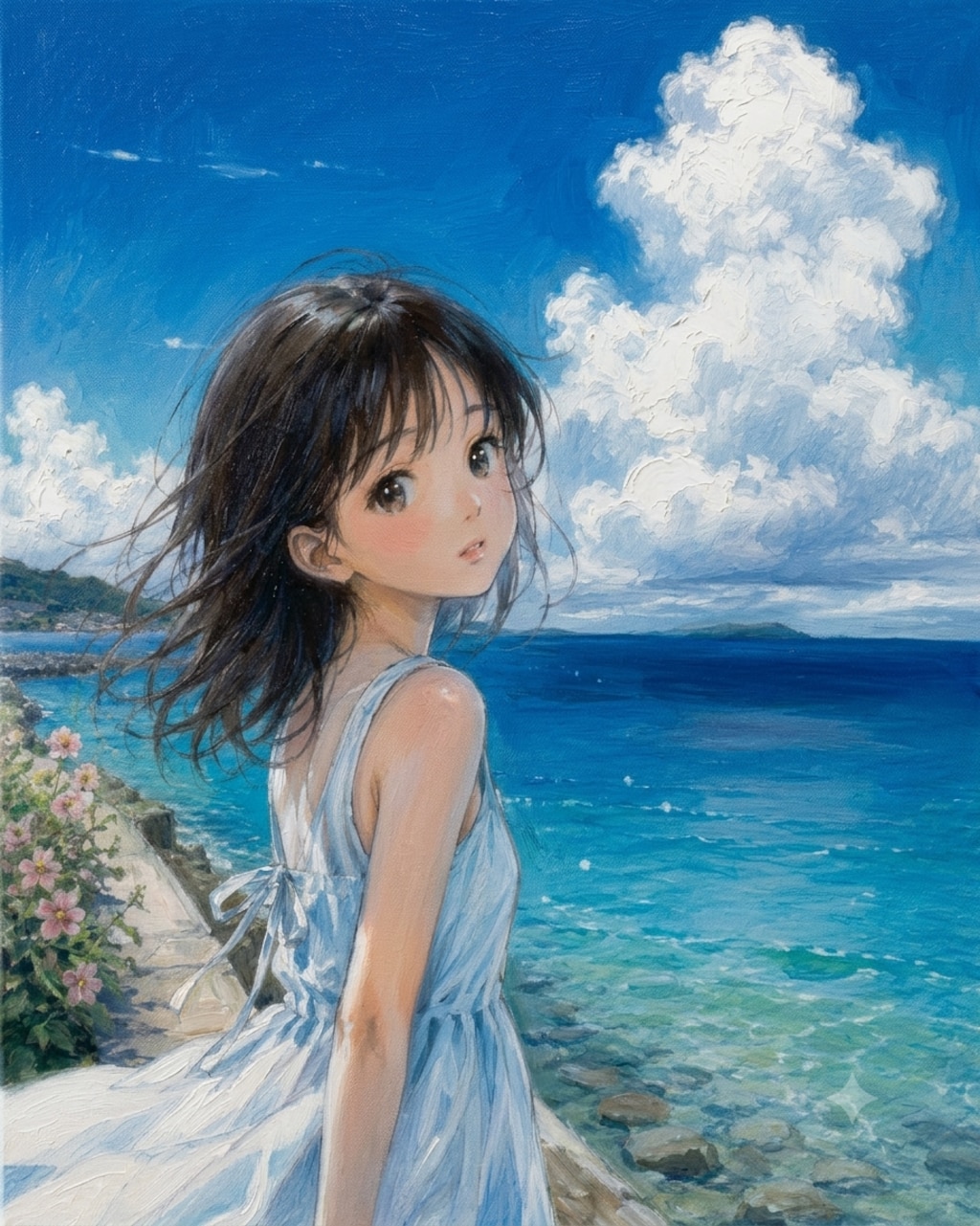 この村ではひと月早く夏が来る