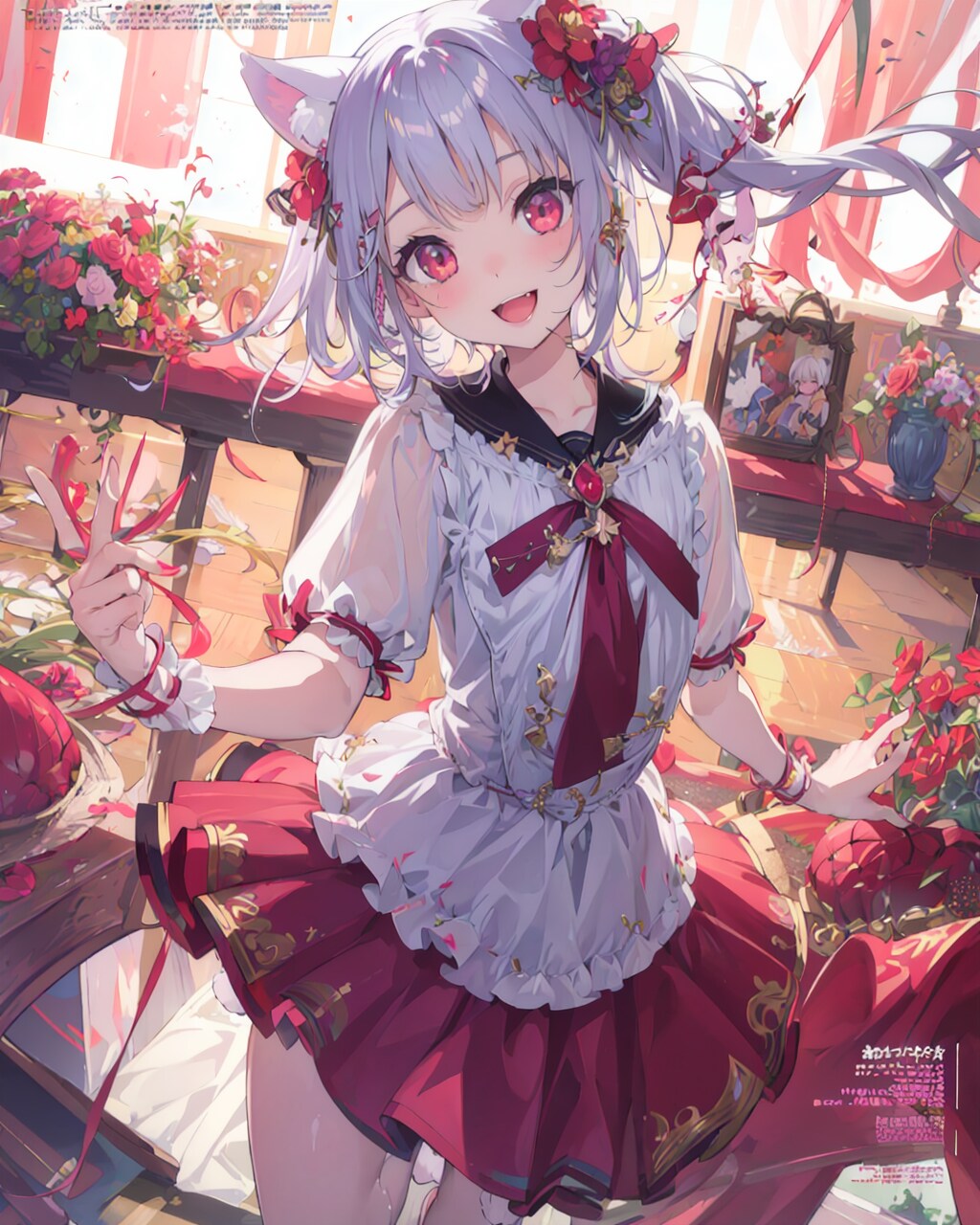 紅白の猫姫