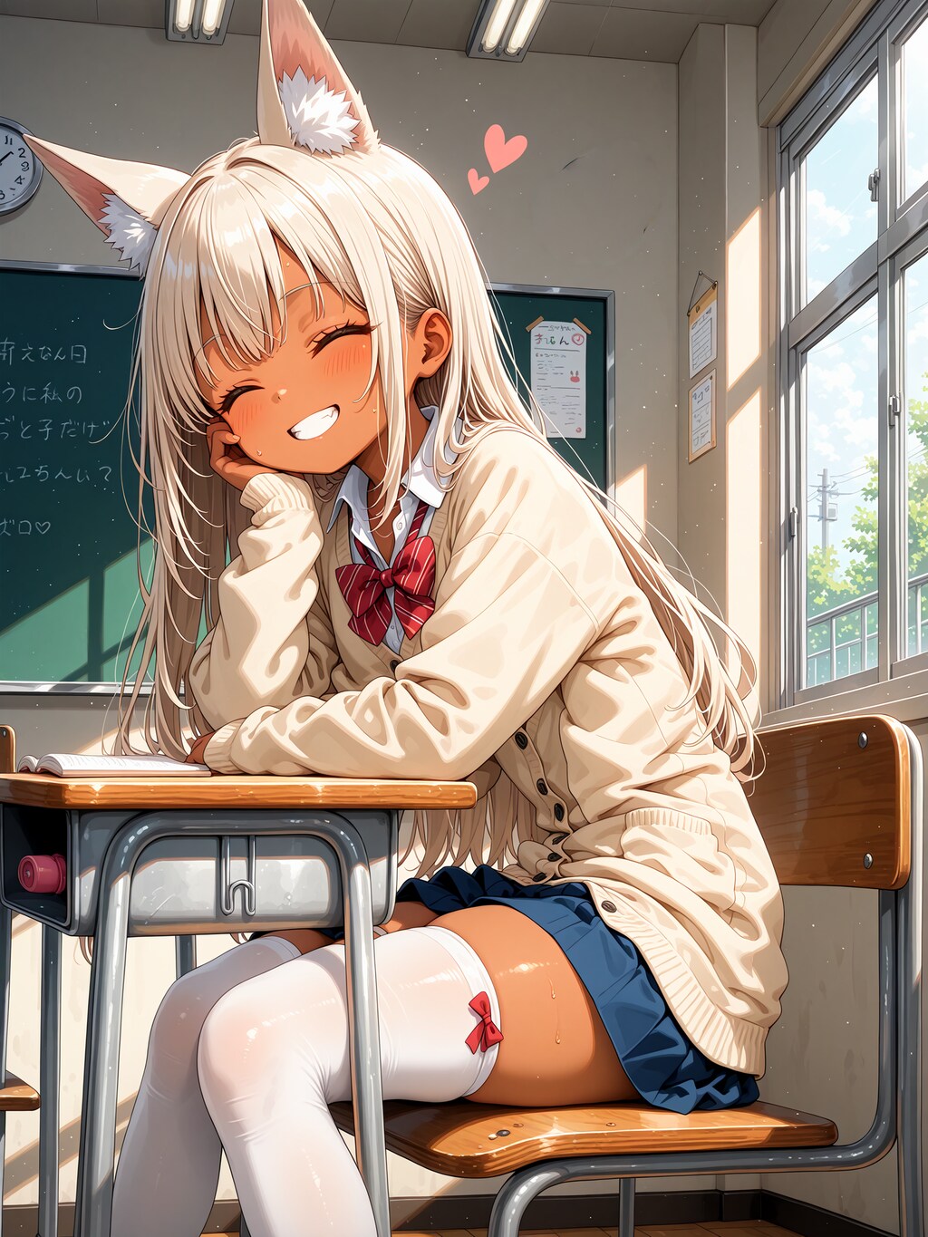 ニーハイ学制服狐娘