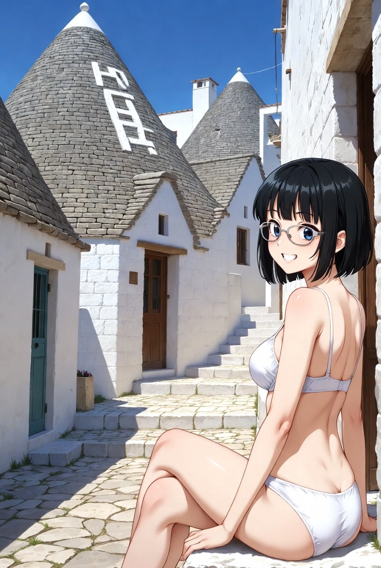 眼鏡っ子_三田つぐみ（アルベロベッロのトゥルッリ）