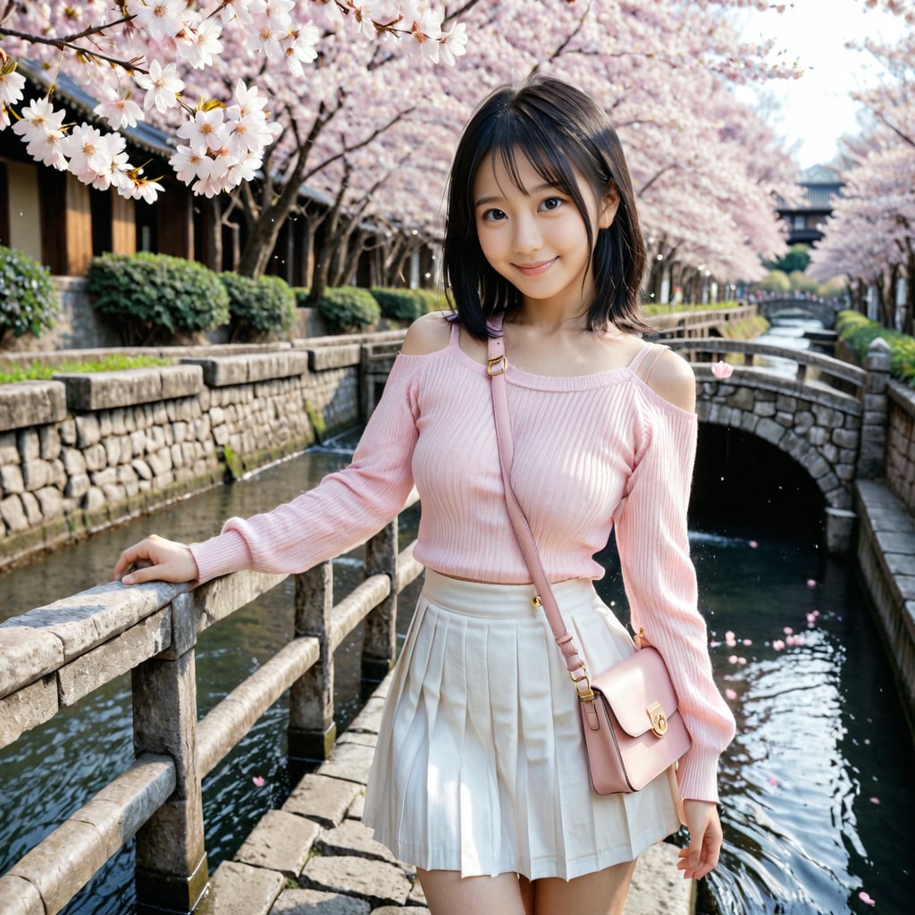 春の水都でデート