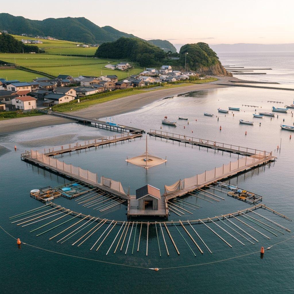 野球場を模した漁場