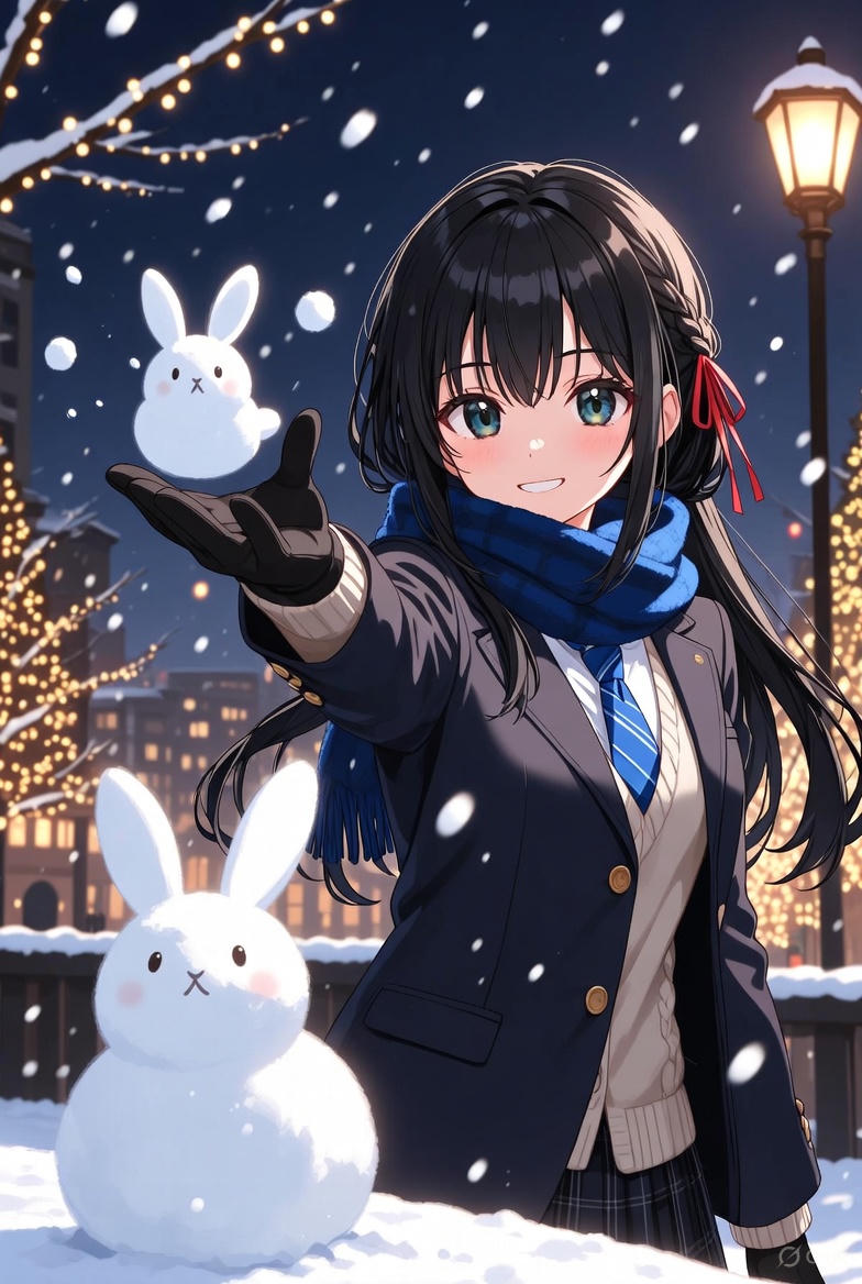 雪うさぎ | の人気AIイラスト・グラビア