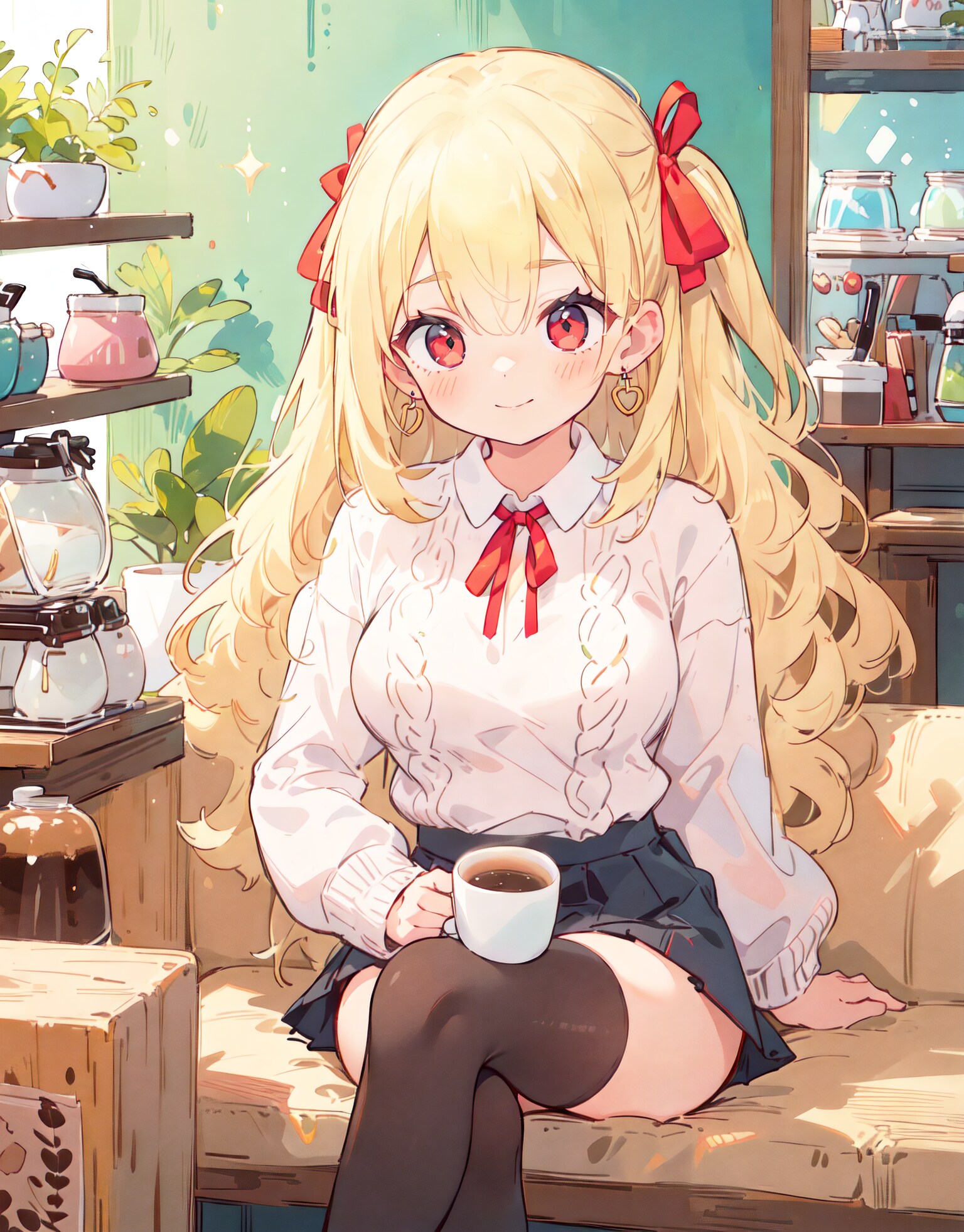 カフェの金髪ちゃん