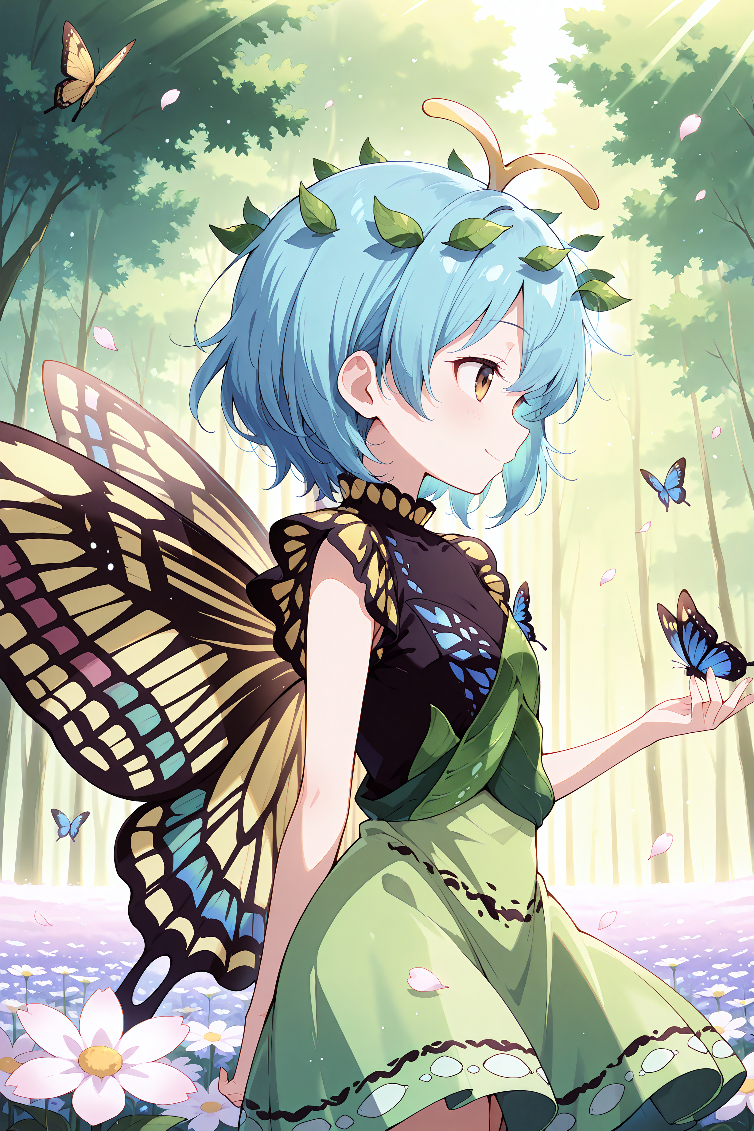 蝶と、お話 | の人気AIイラスト・グラビア