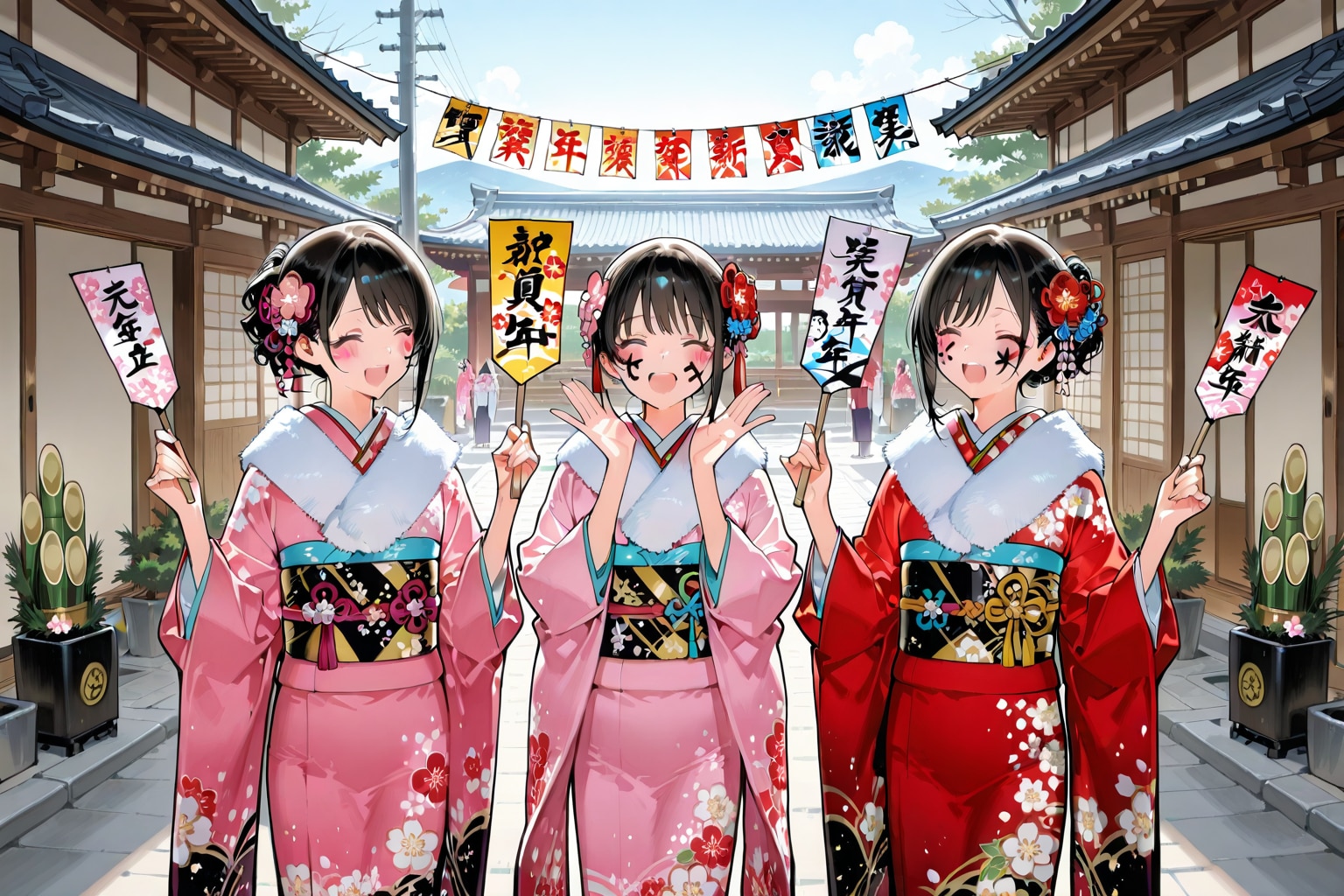 羽根つき（お正月のやり残し） | の人気AIイラスト・グラビア