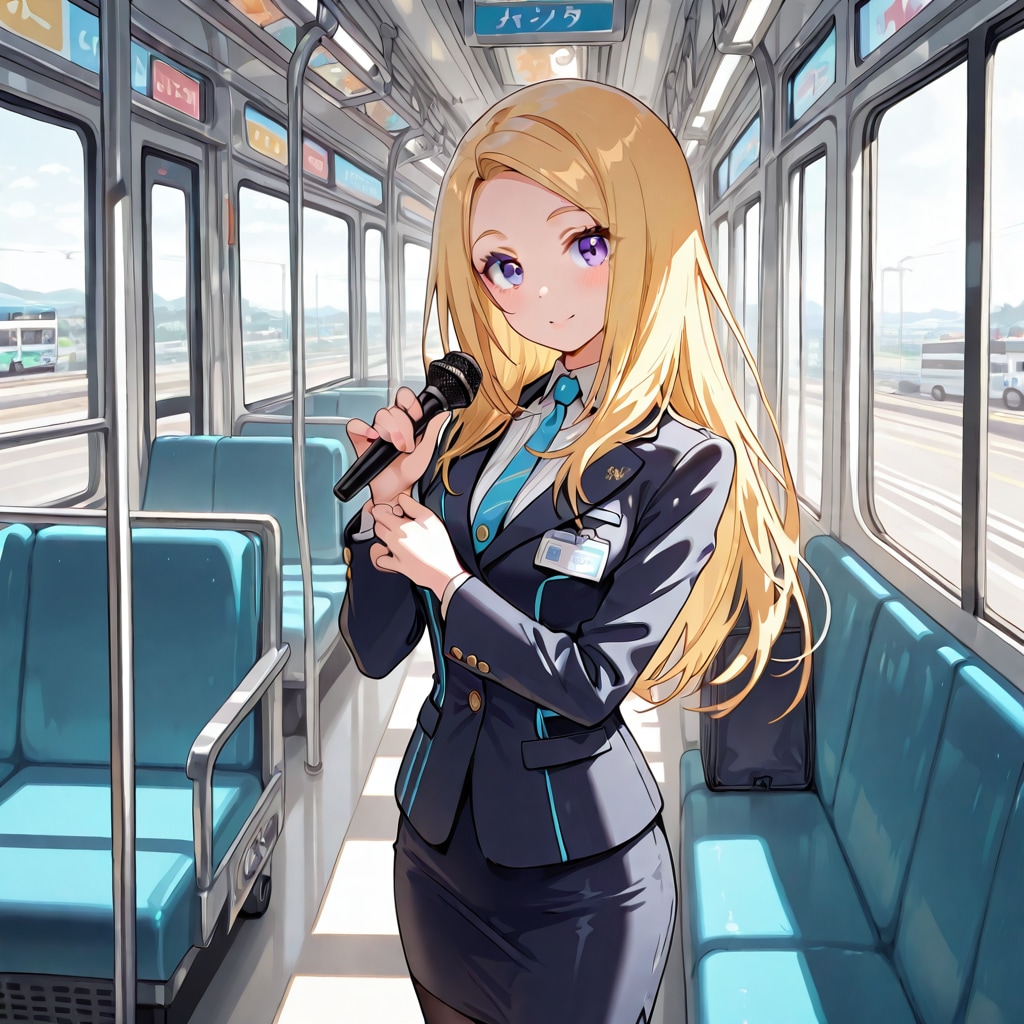 新人教育係のバスガイド | の人気AIイラスト・グラビア