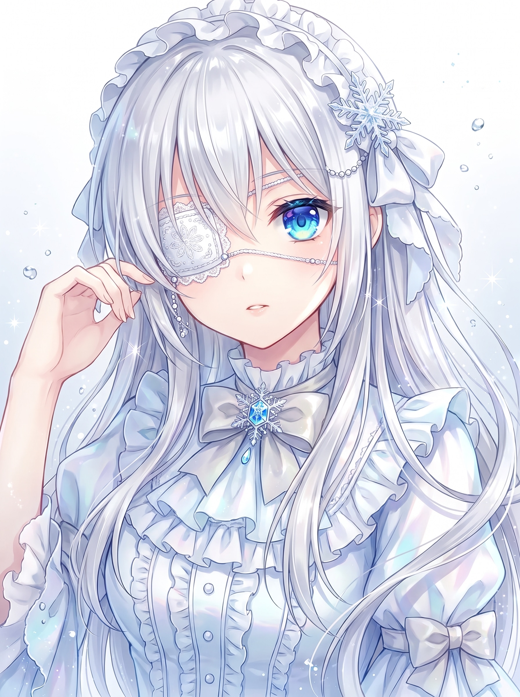 氷晶眼差しの白花 | の人気AIイラスト・グラビア
