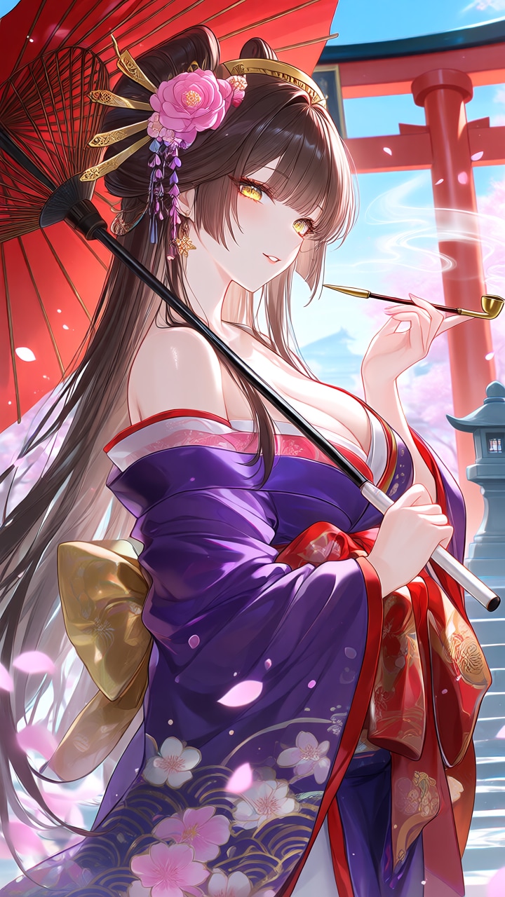 煙管女子 | の人気AIイラスト・グラビア