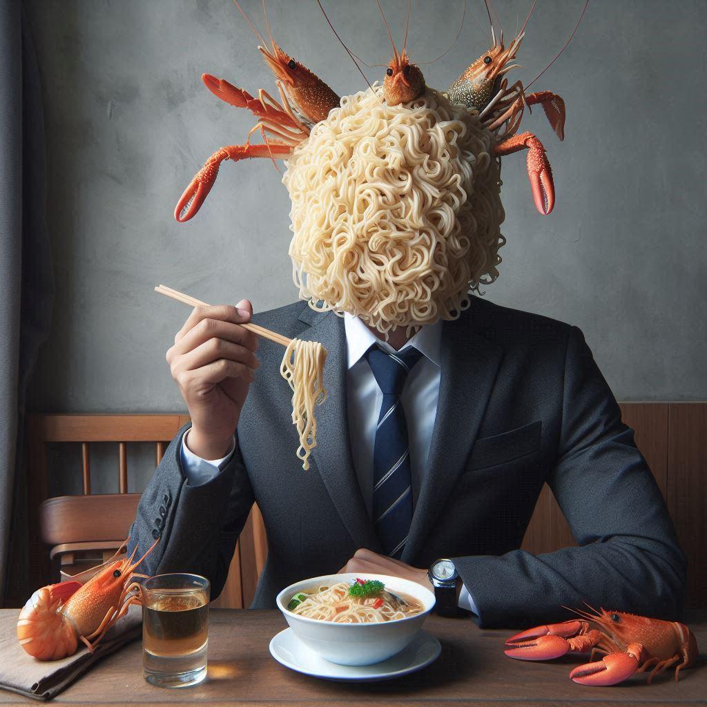 海鮮麺頭の男 | の人気AIイラスト・グラビア