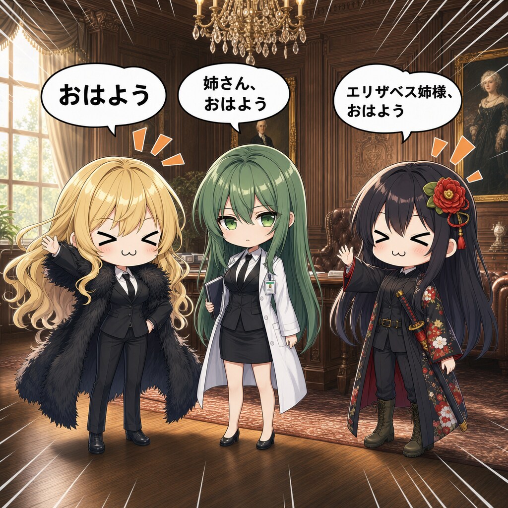 挨拶とエリザベス