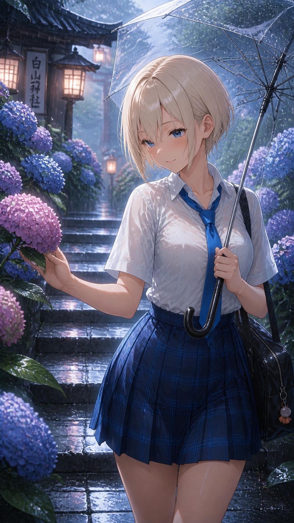 雨と紫陽花のあいだで