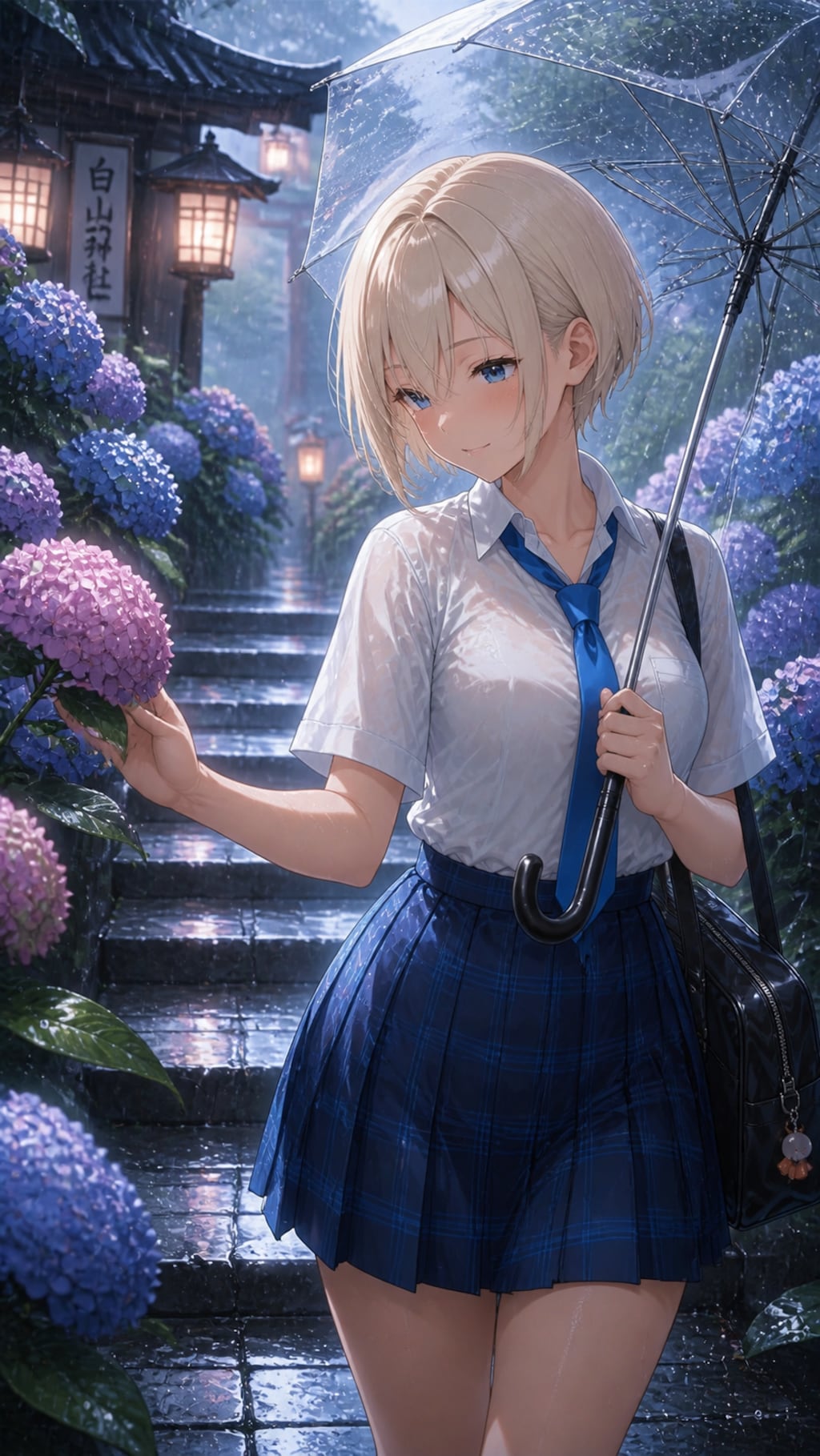 雨と紫陽花のあいだで