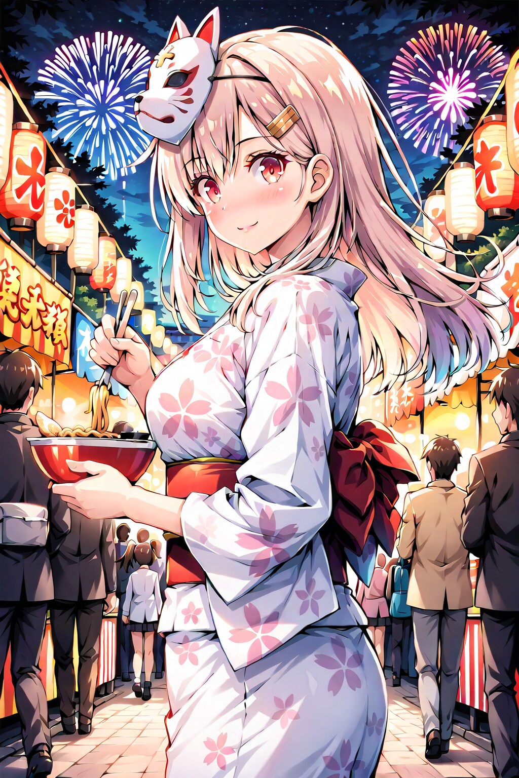 夏祭りの夕立 | の人気AIイラスト・グラビア