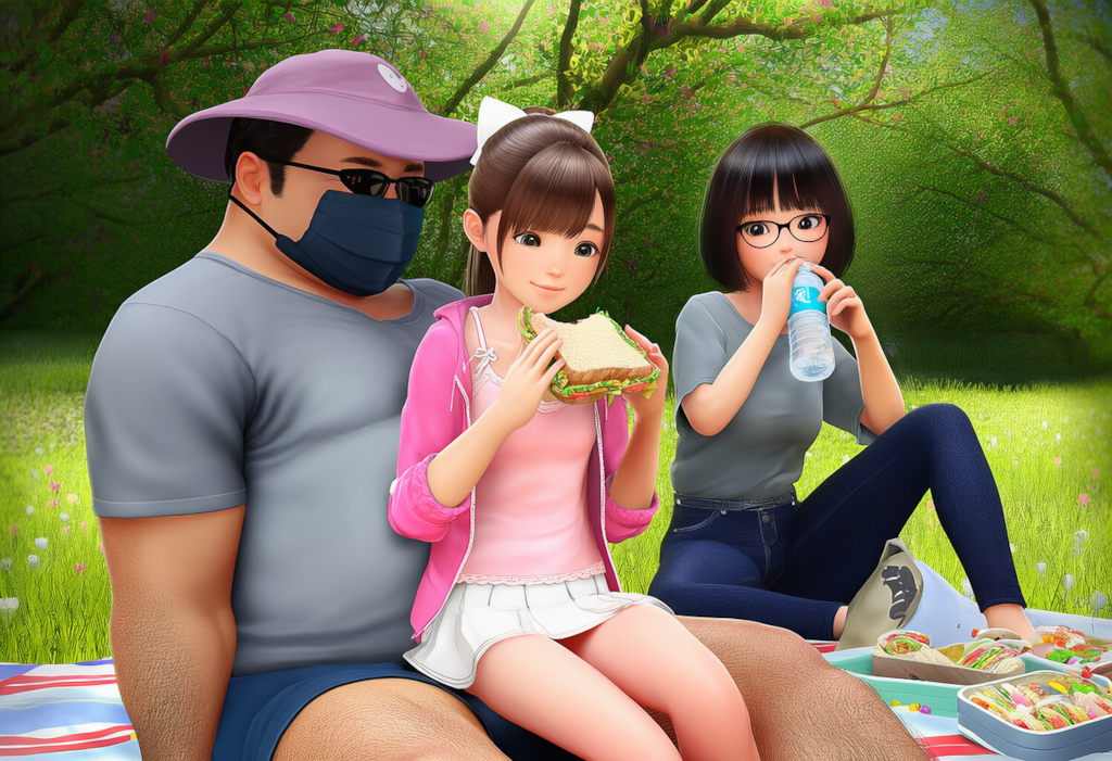 人間座布団になる