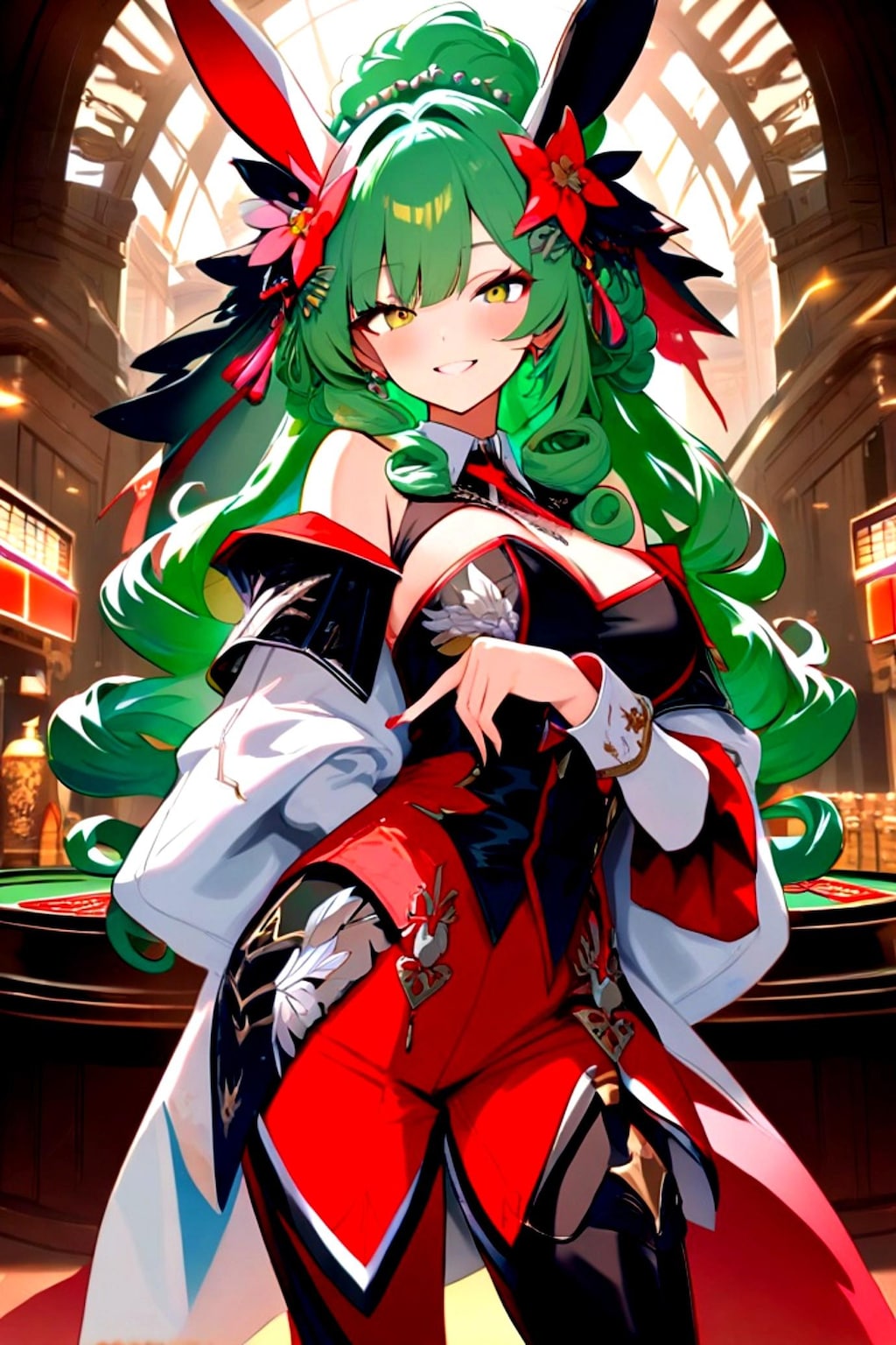 バニーガールの緑髪ちゃん