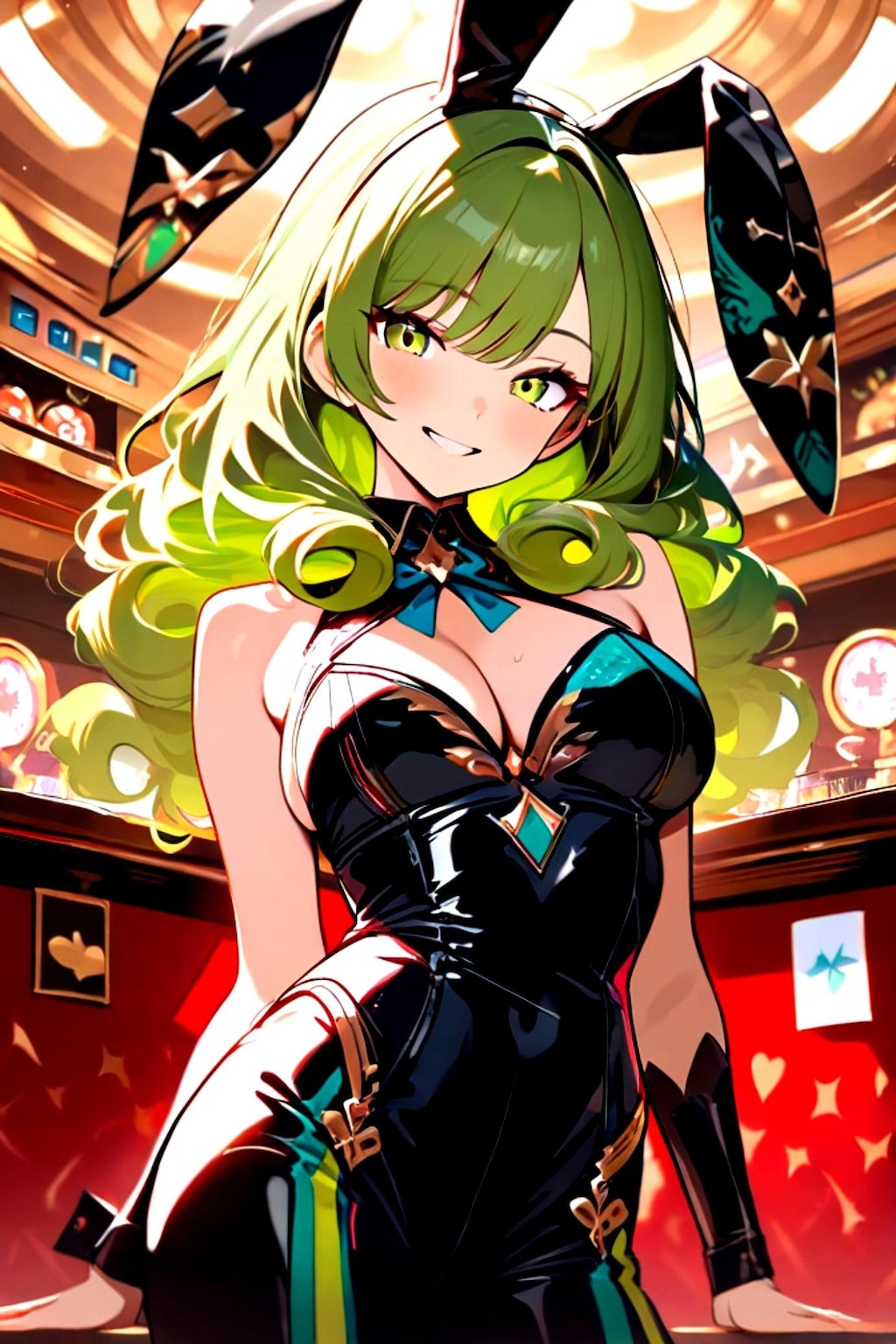 バニーガールの緑髪ちゃん