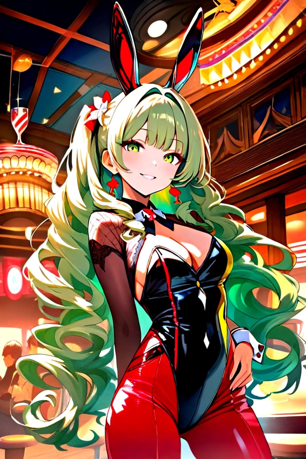 バニーガールの緑髪ちゃん