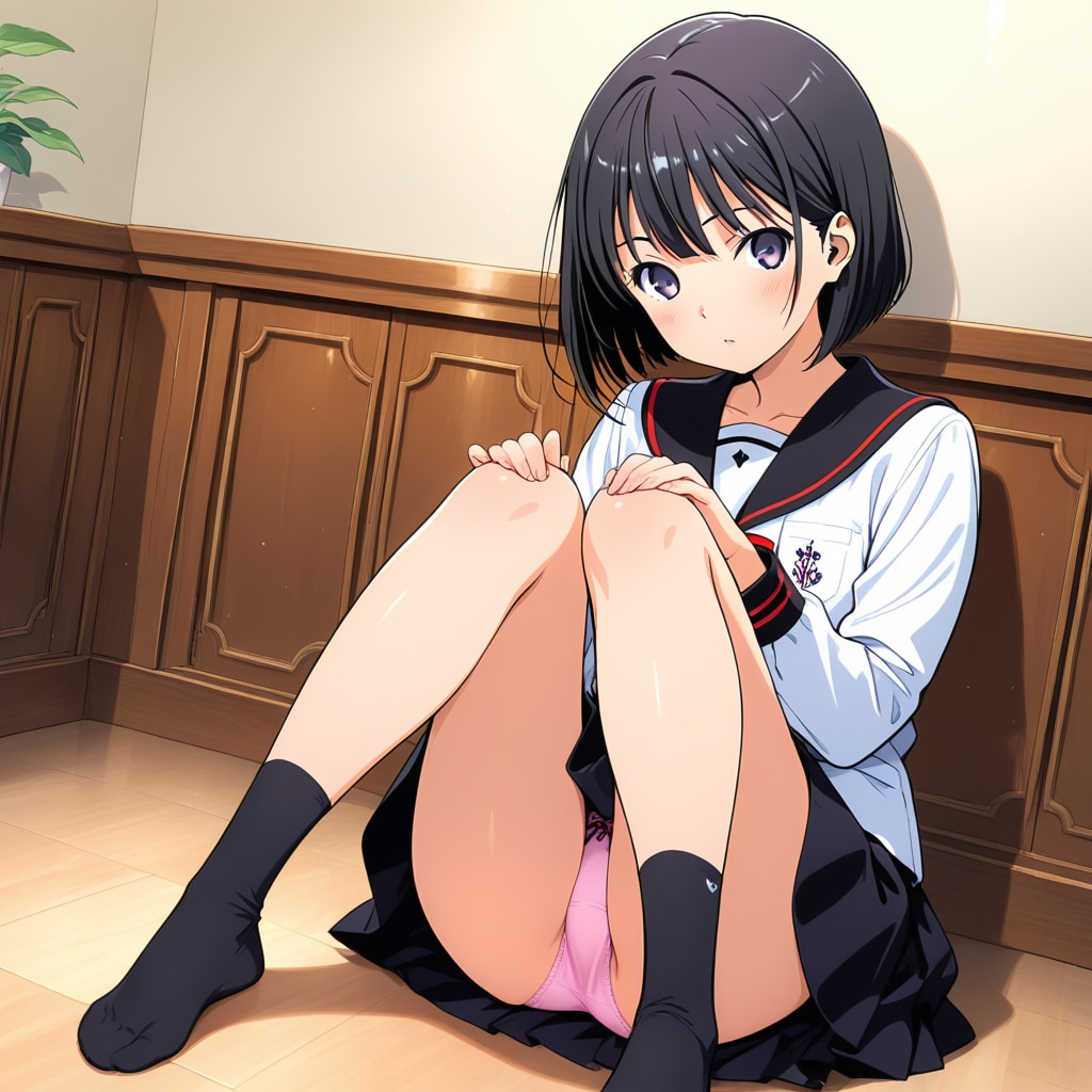 壁によりかかる
