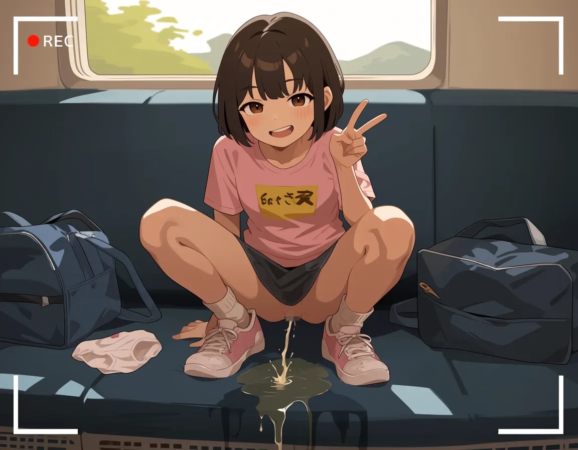 電車でおしっこチャレンジ