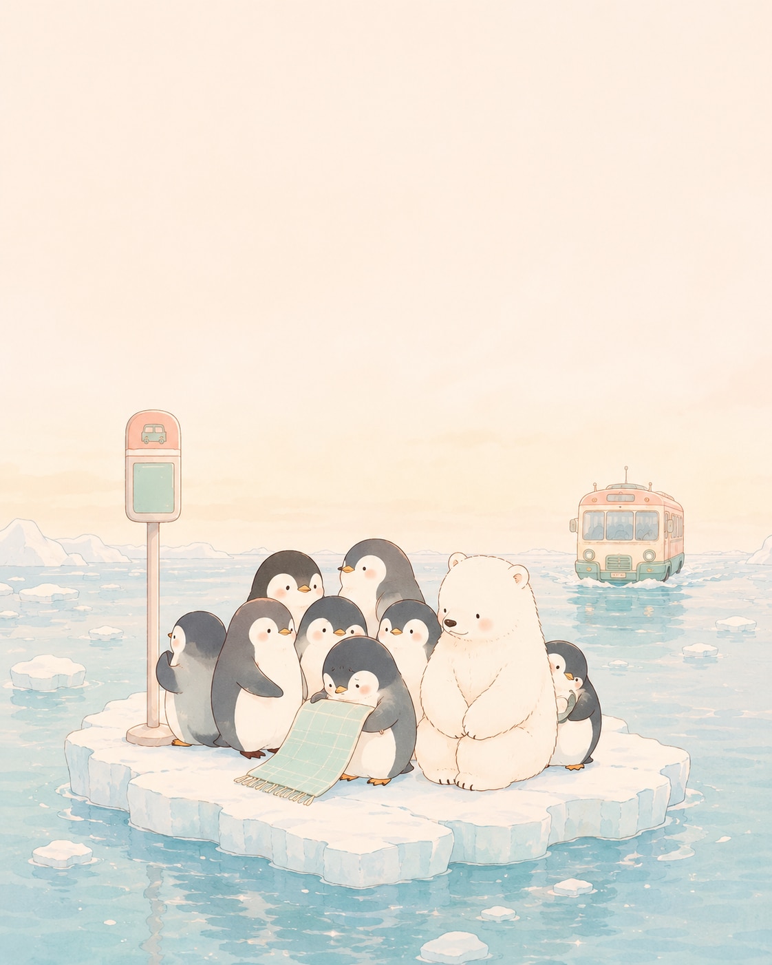 小さな氷の待合所