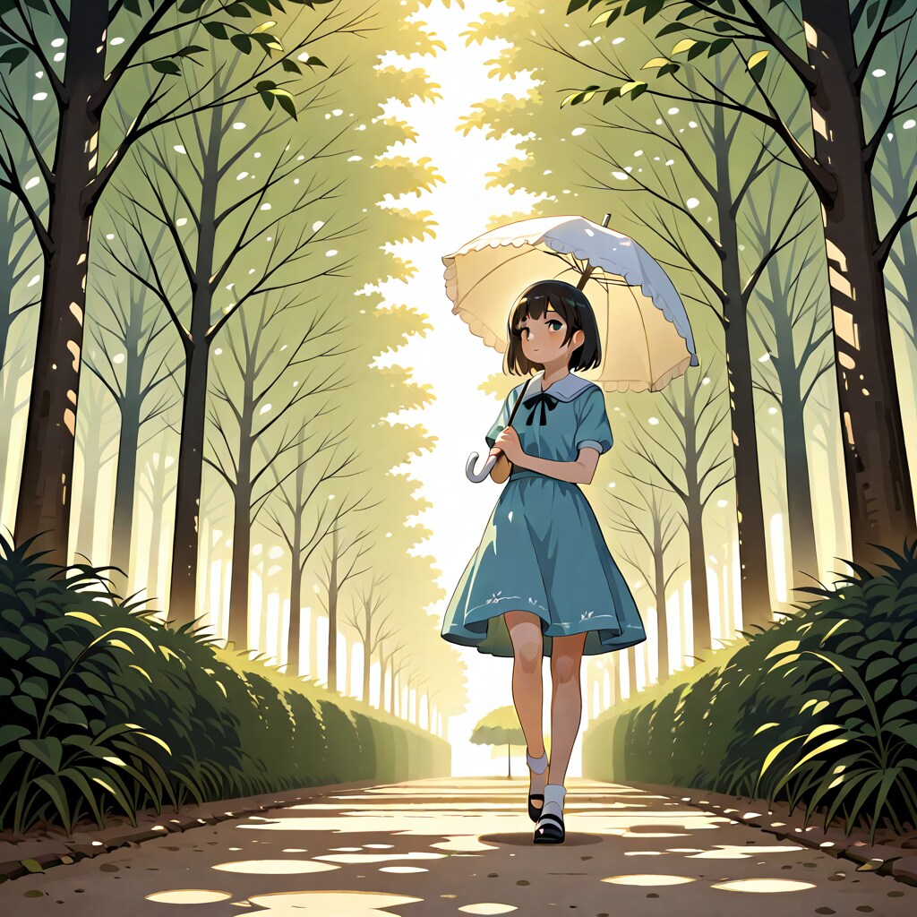 日傘の女の子