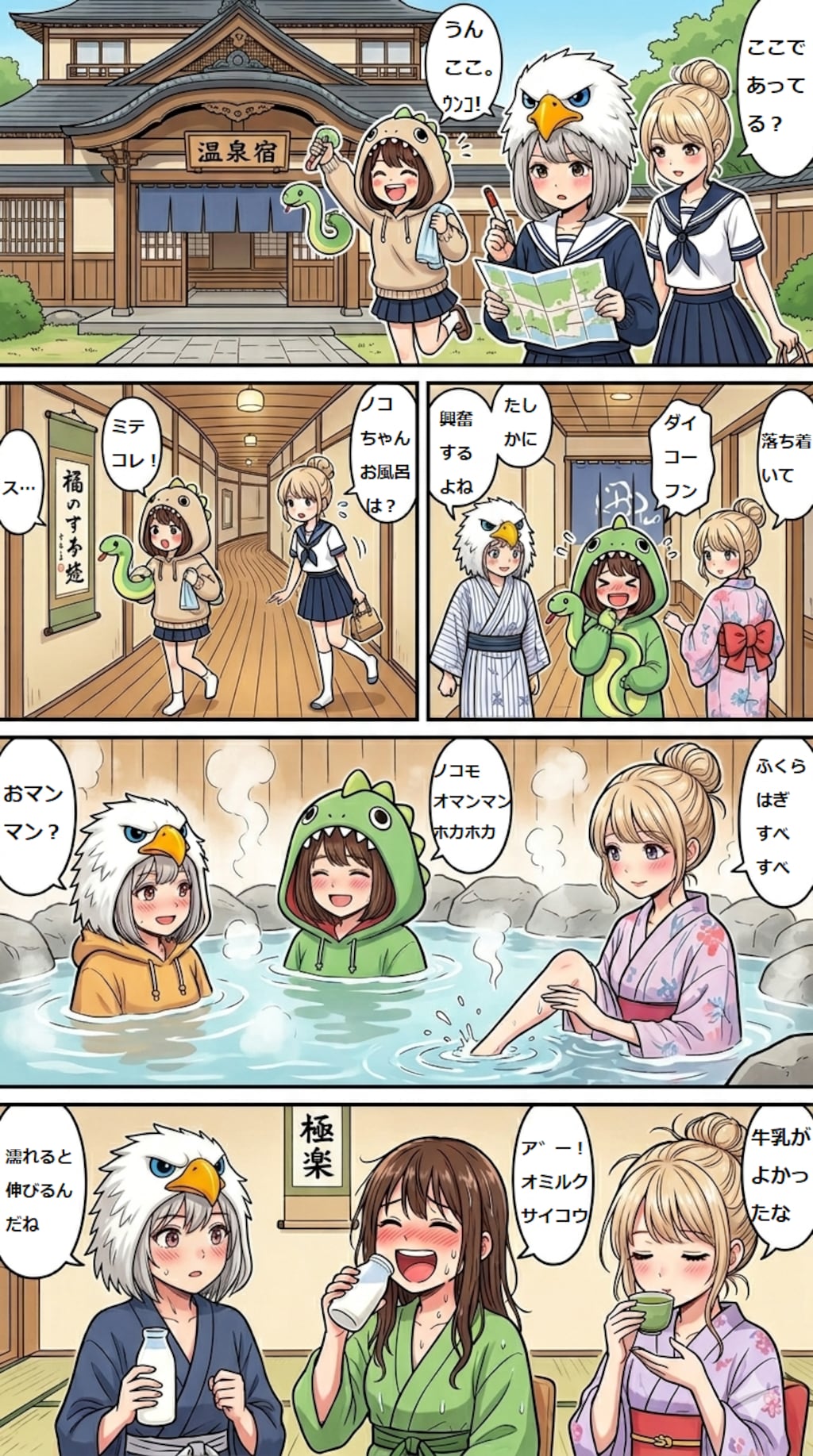ノコと金団子　温泉旅行編