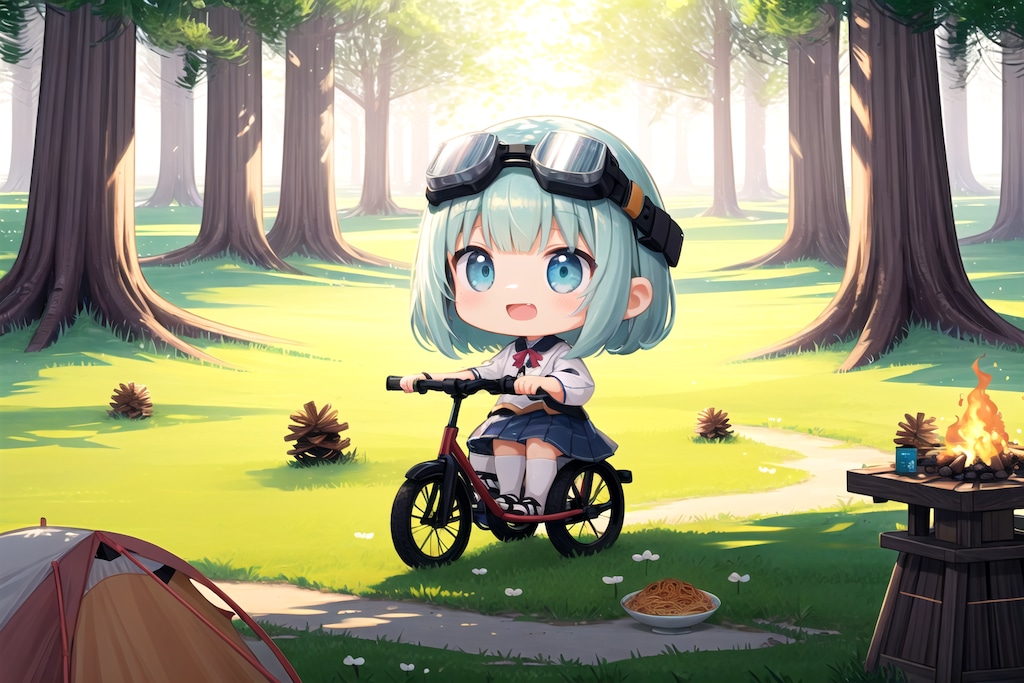 ちび△-松ぼっくりが反映された-。