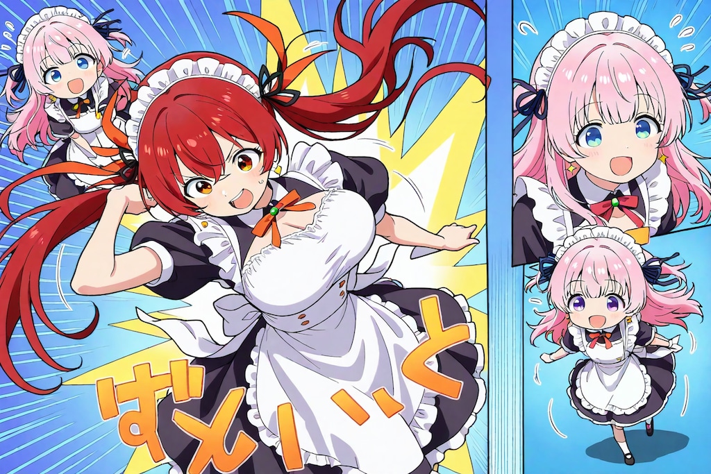 赤髪メイドさんが向かう先には・・・