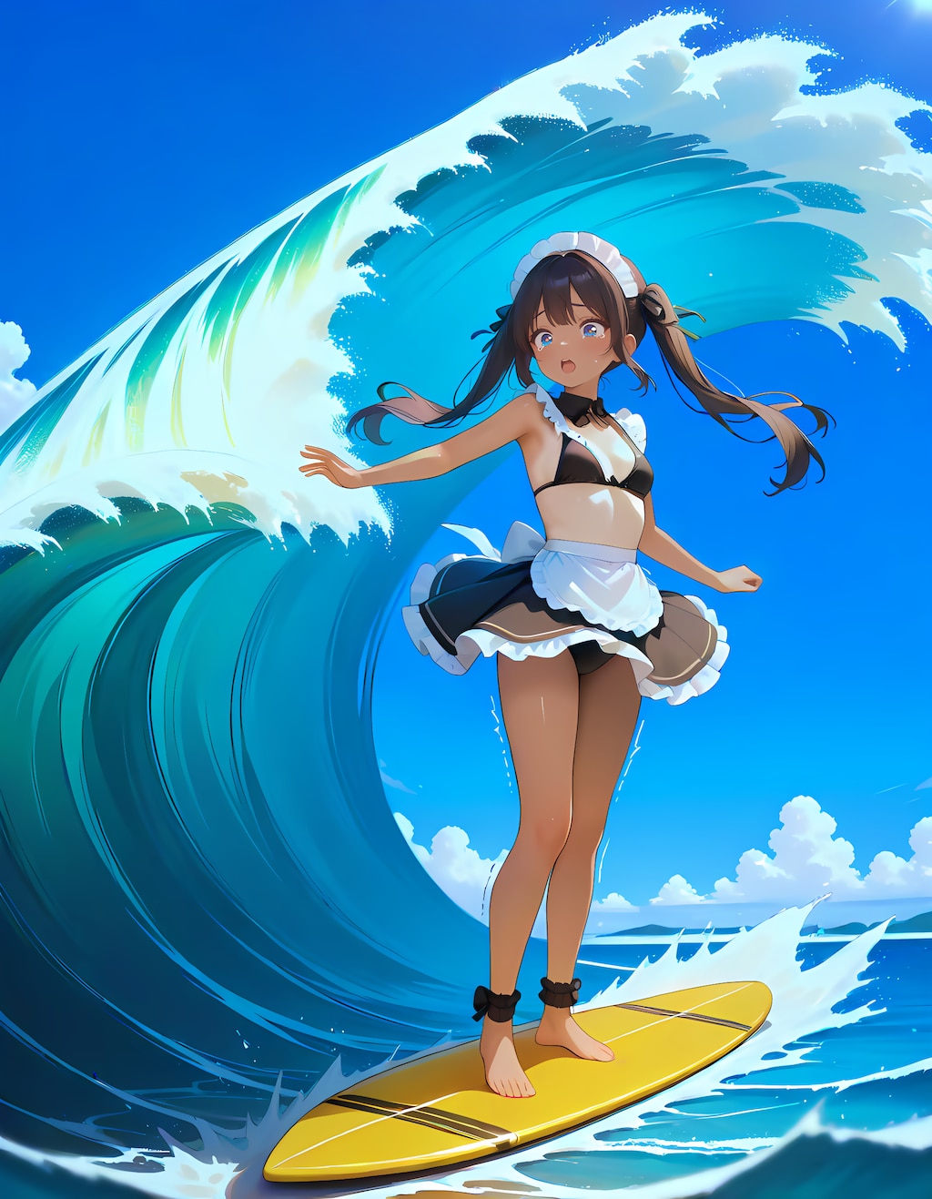 ウチのメイドちゃん×サーファー｜謎の海産物さんの実験