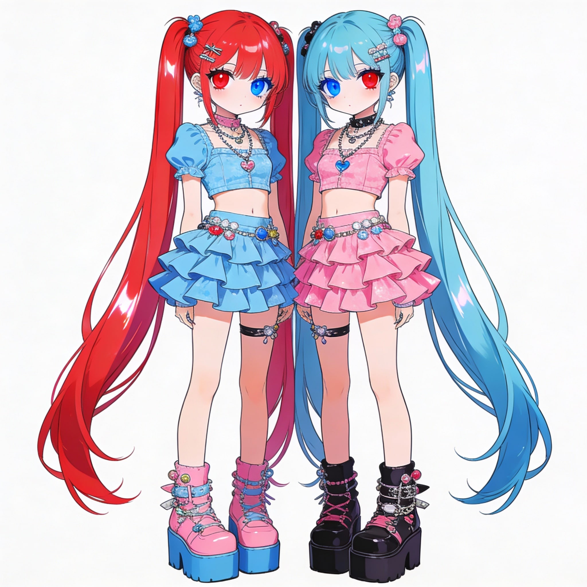 双子ロリ | の人気AIイラスト・グラビア