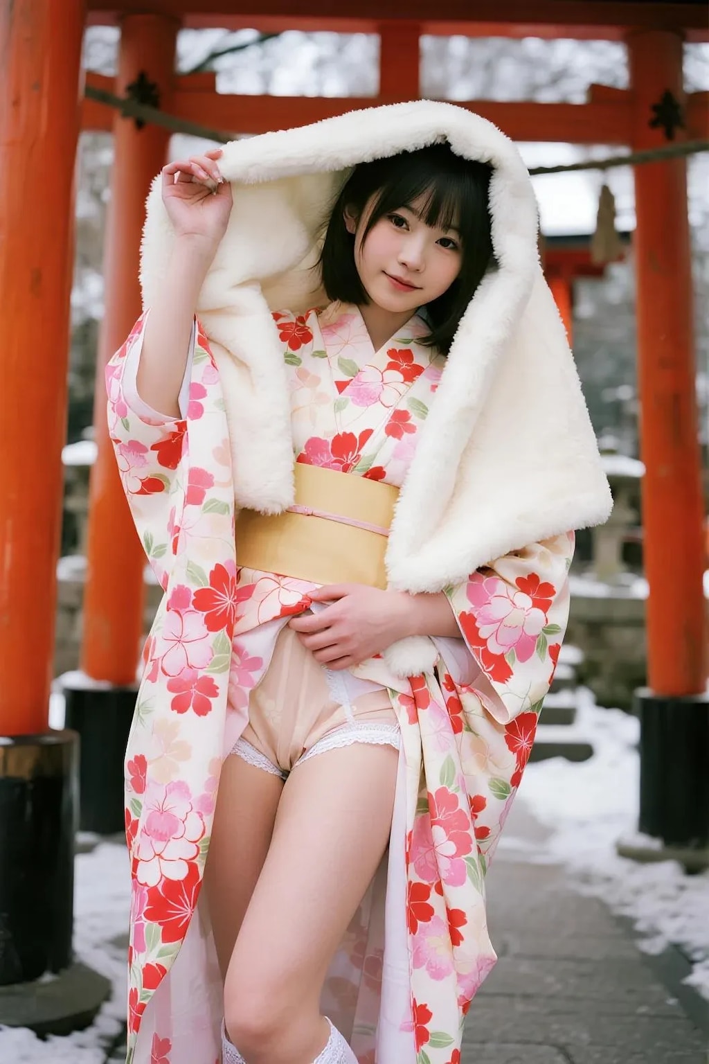 着物からチラリ