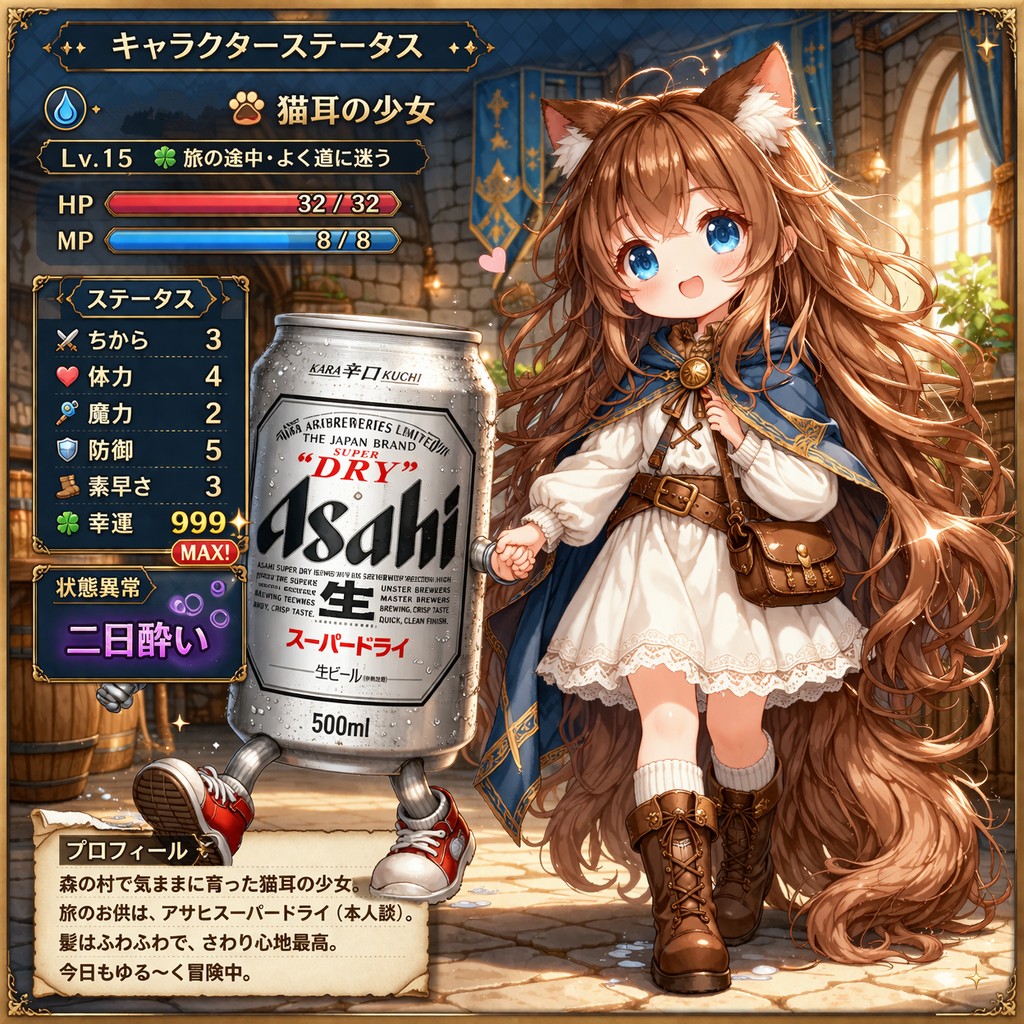 小さな女の子のステータス画面 | の人気AIイラスト・グラビア