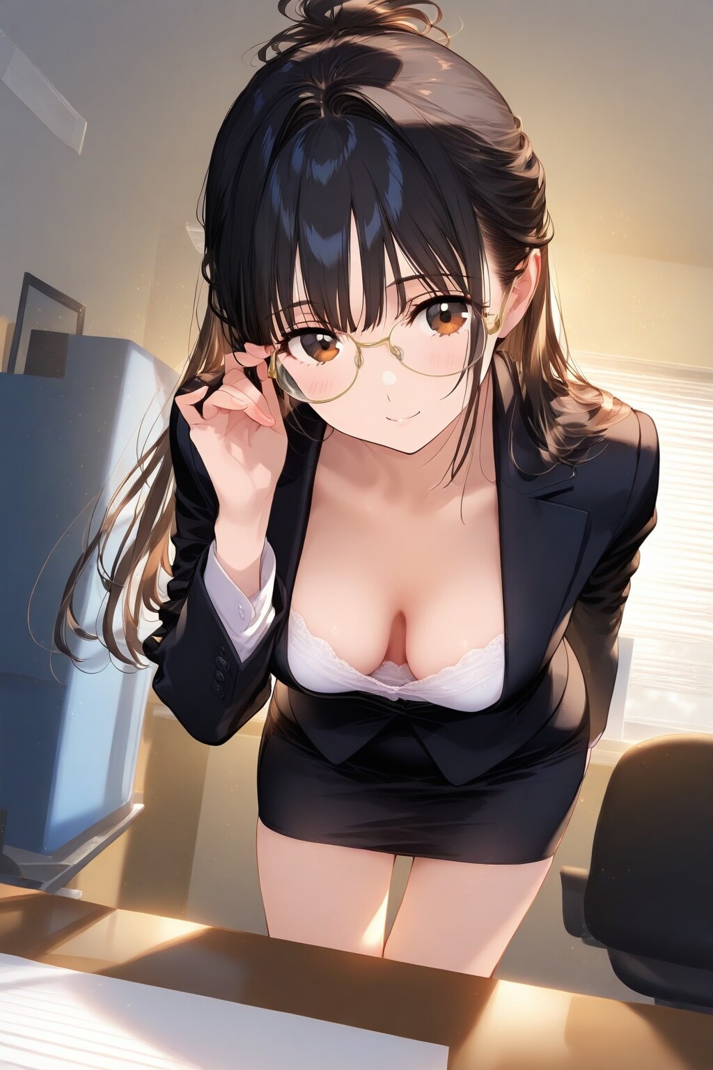 メガネのOLさん