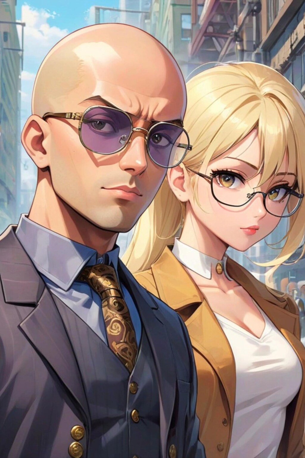 スキンヘッド君と金髪ちゃん