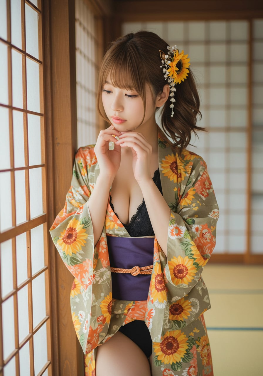 着物の下、見たい…？