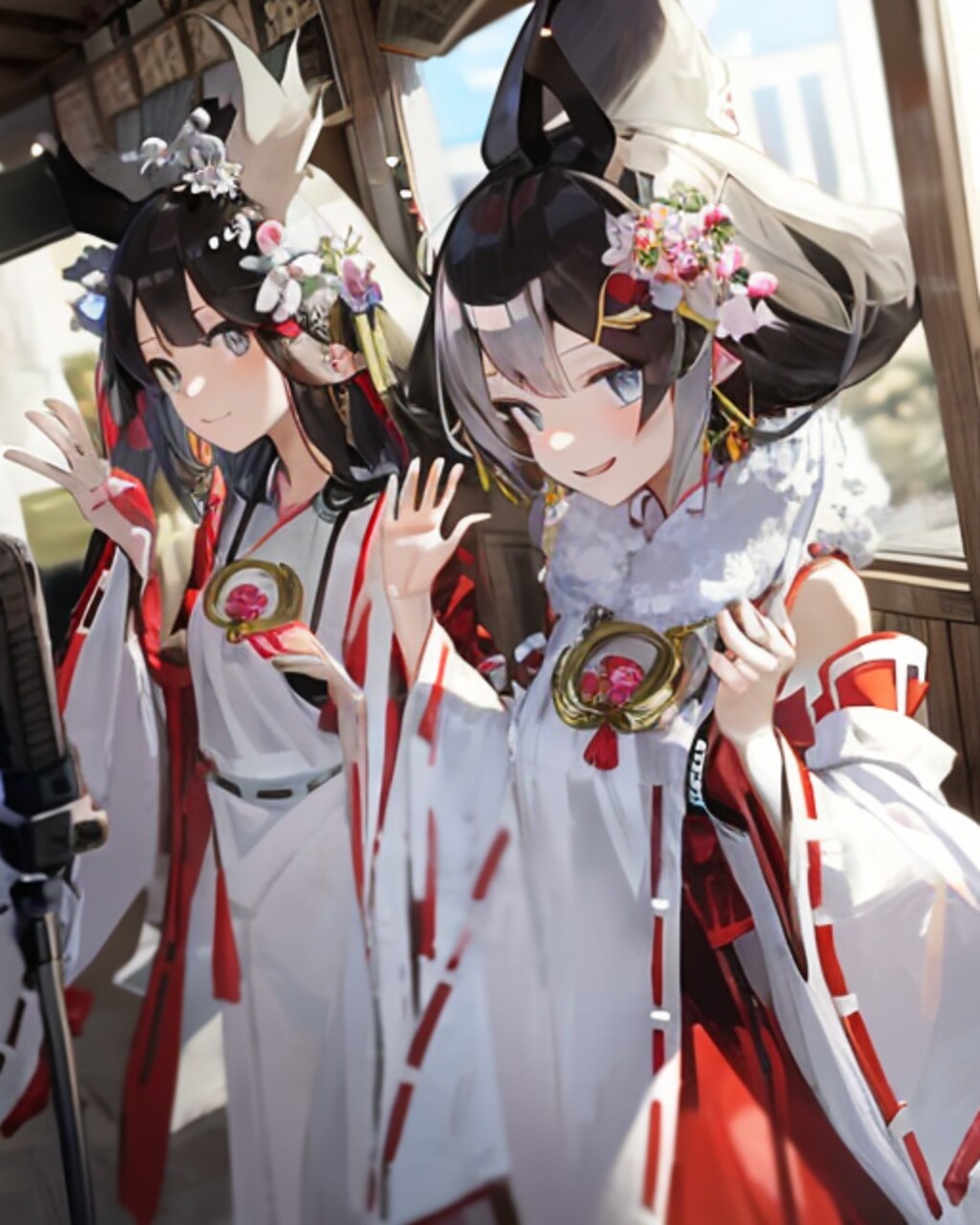 お祭りの準備中だよ〜