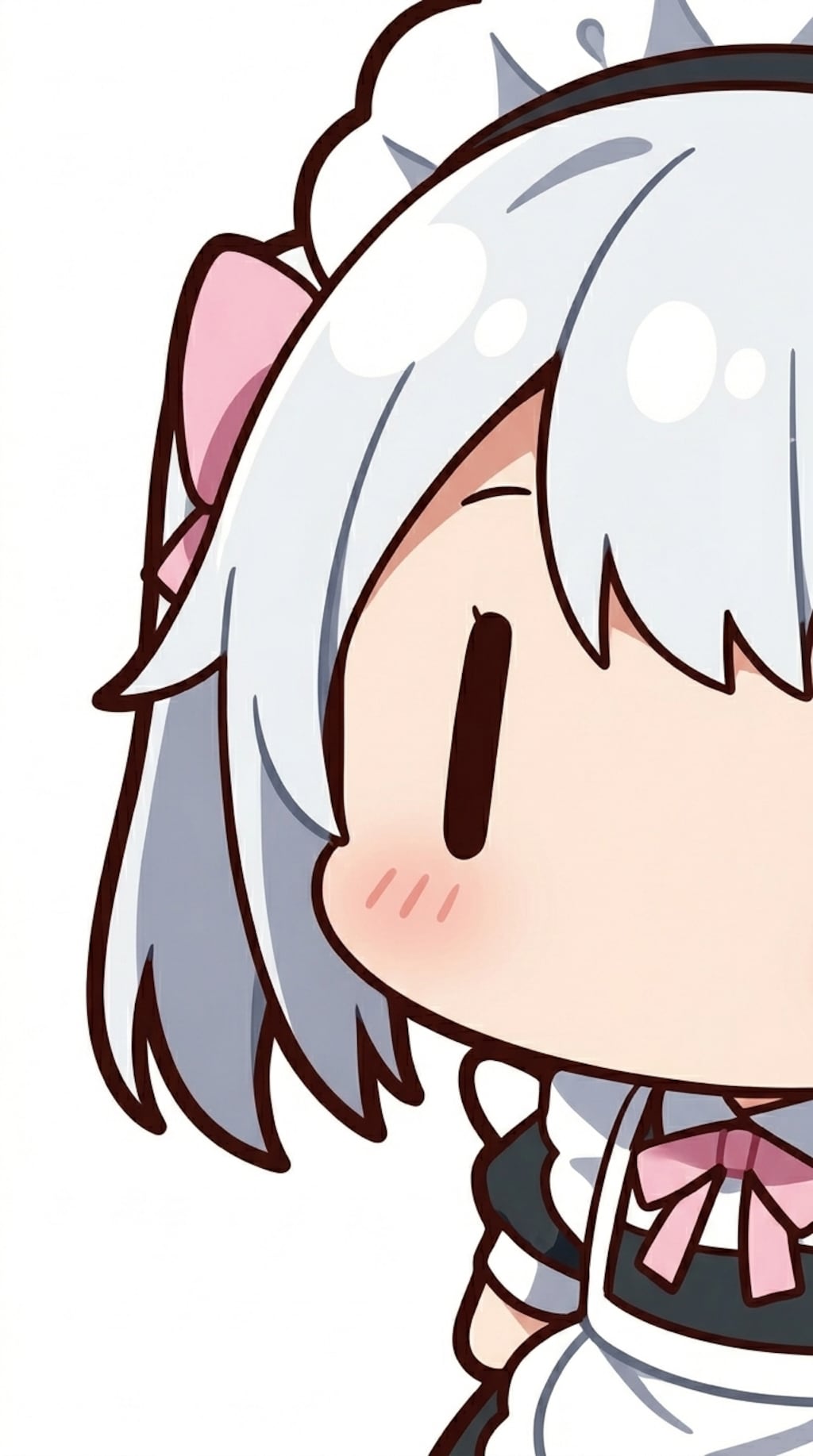 チビメイドさんのほっぺ